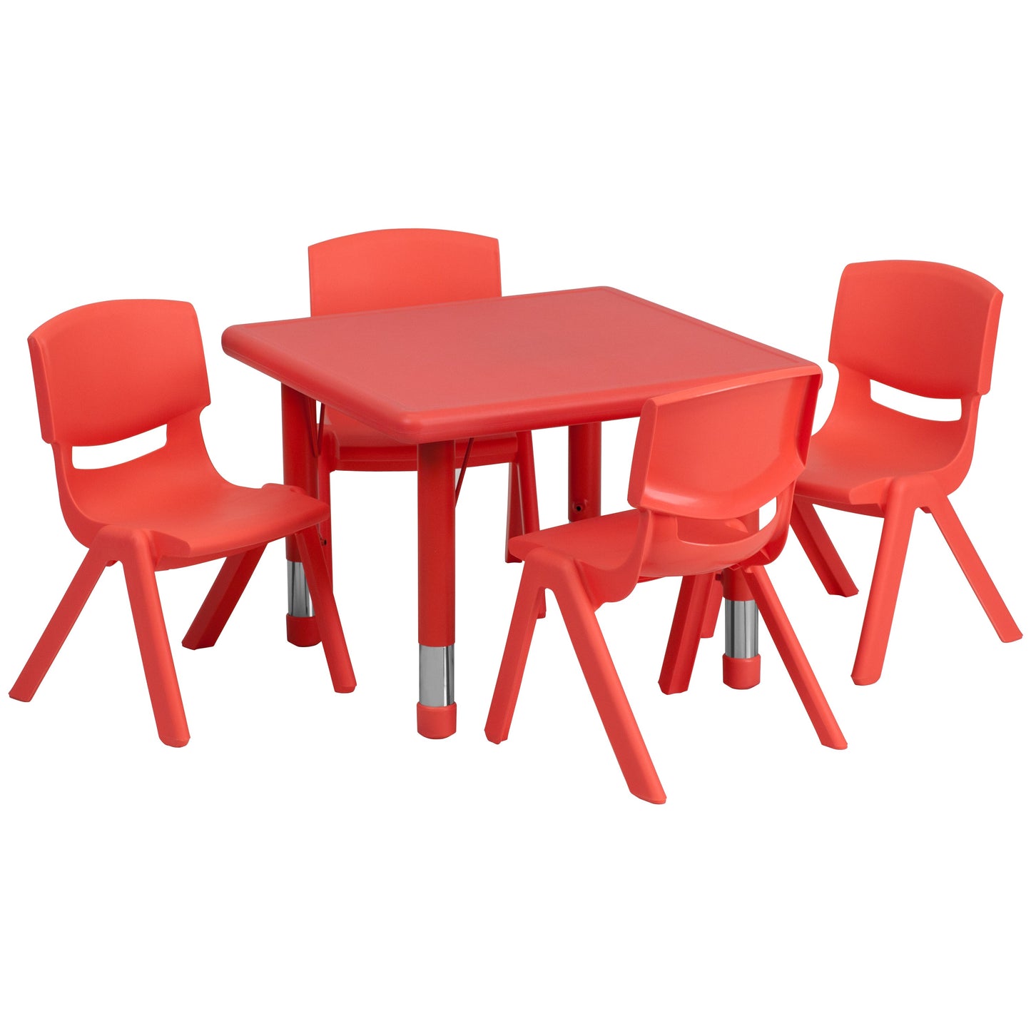 24SQ Red Activity Table Set YU-YCX-0023-2-SQR-TBL-RED-E-GG