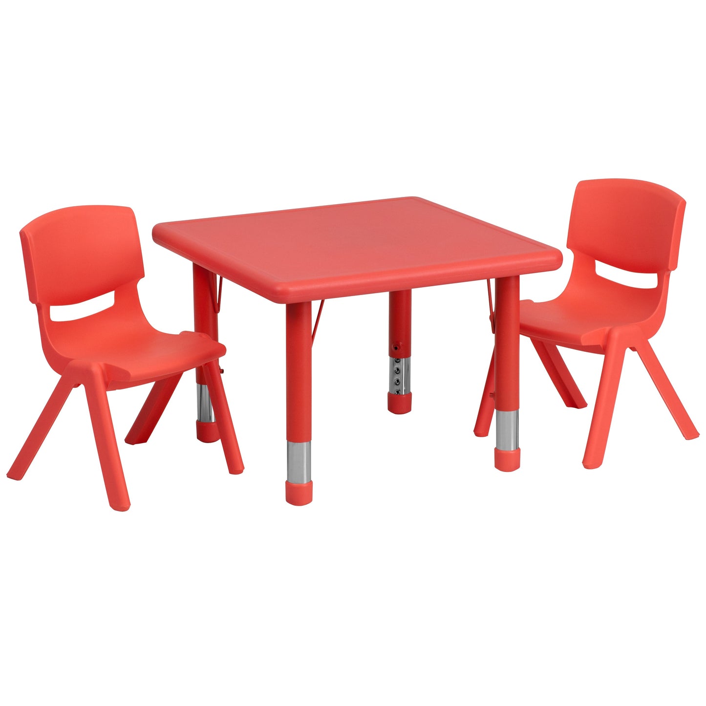 24SQ Red Activity Table Set YU-YCX-0023-2-SQR-TBL-RED-R-GG