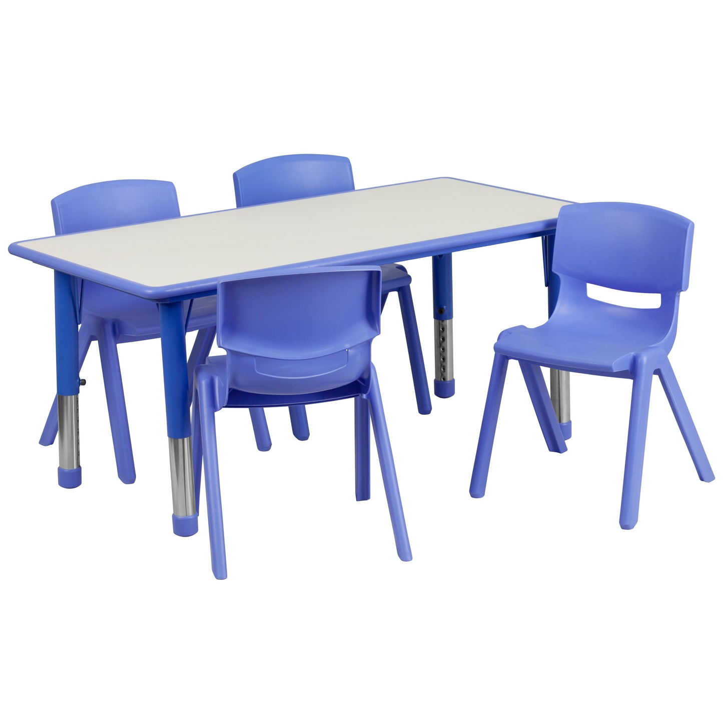 23x47 Blue Activity Table Set YU-YCY-060-0034-RECT-TBL-BLUE-GG