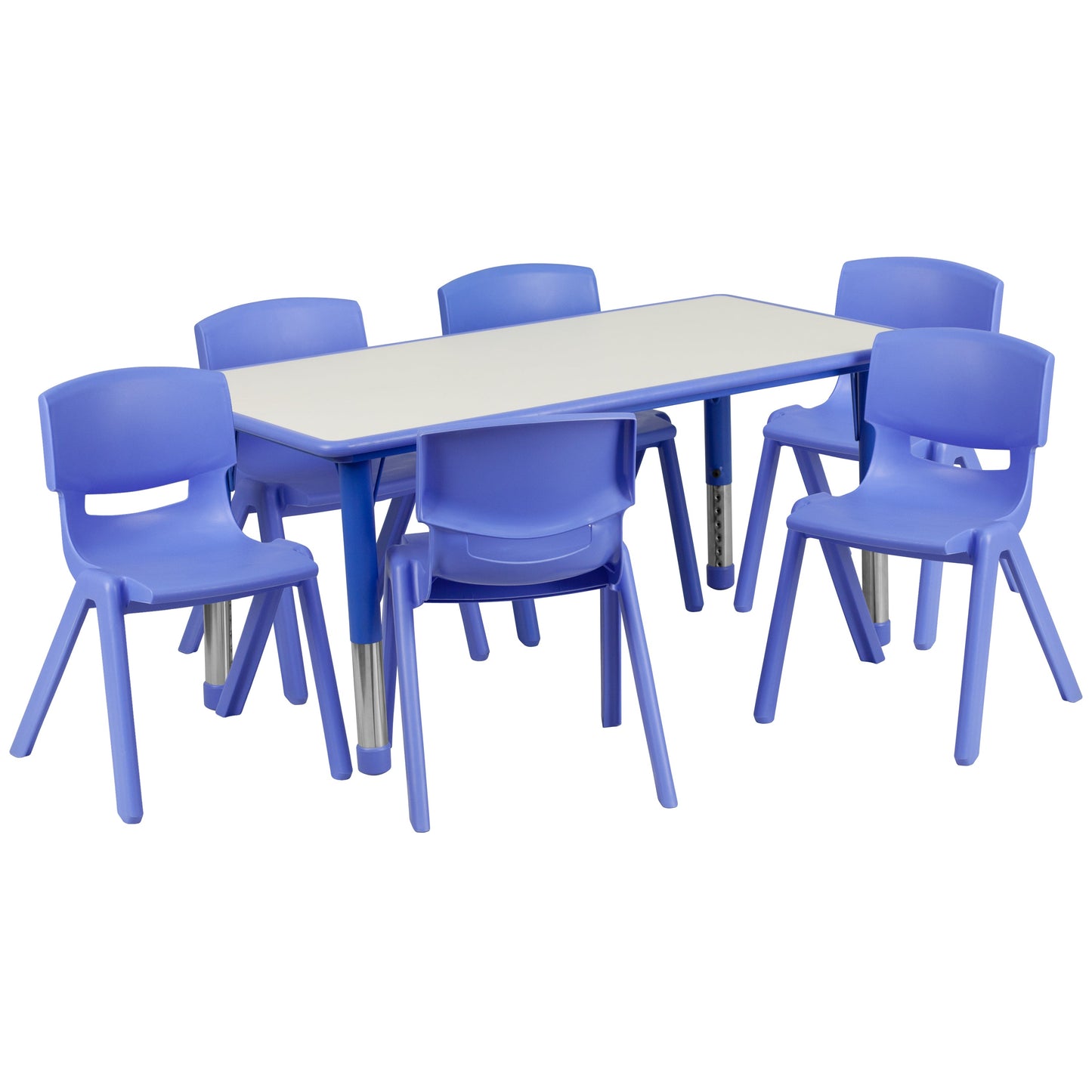 23x47 Blue Activity Table Set YU-YCY-060-0036-RECT-TBL-BLUE-GG