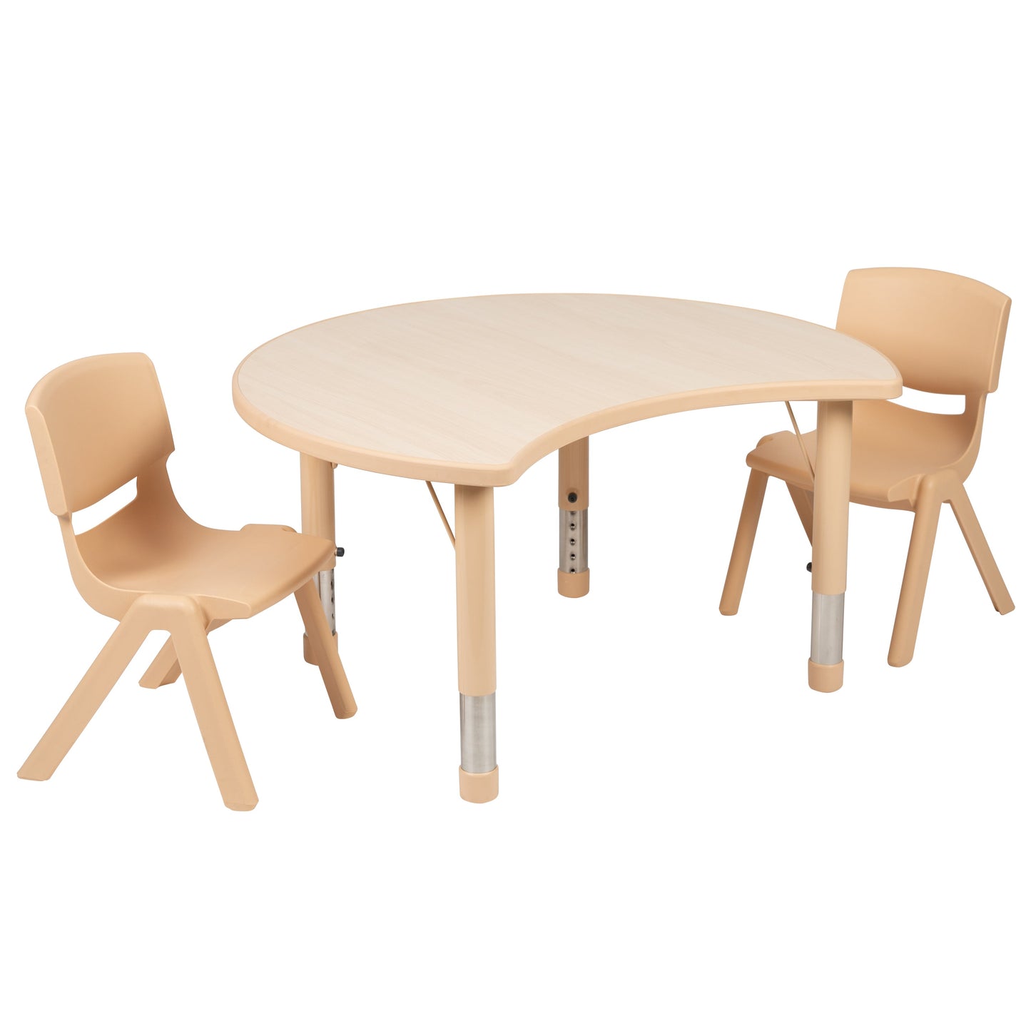 25x35 Natural Kids Table Set YU-YCY-093-0032-CIR-TBL-NAT-GG