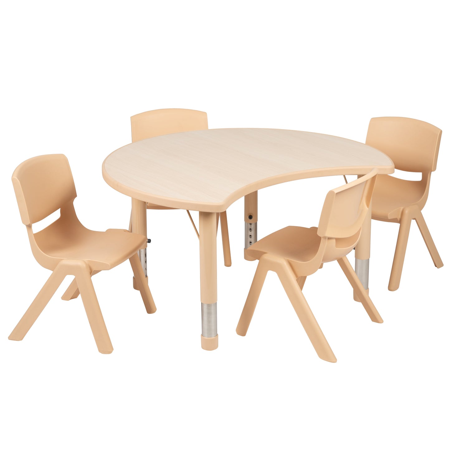 25x35 Natural Kids Table Set YU-YCY-093-0034-CIR-TBL-NAT-GG