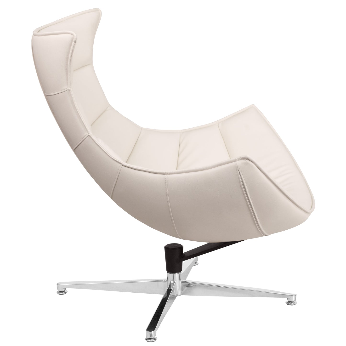 White Leather Cocoon Chair ZB-32-GG