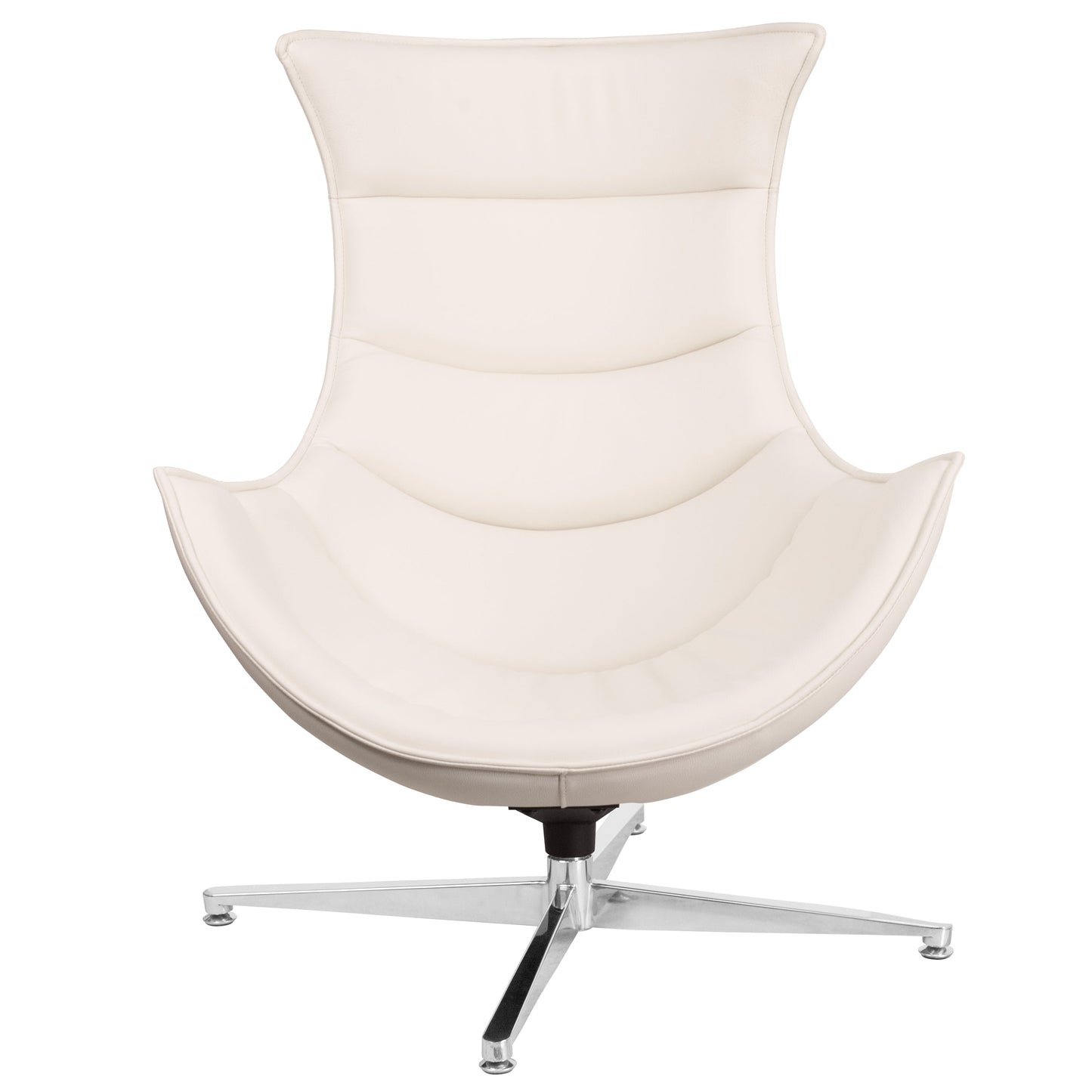 White Leather Cocoon Chair ZB-32-GG