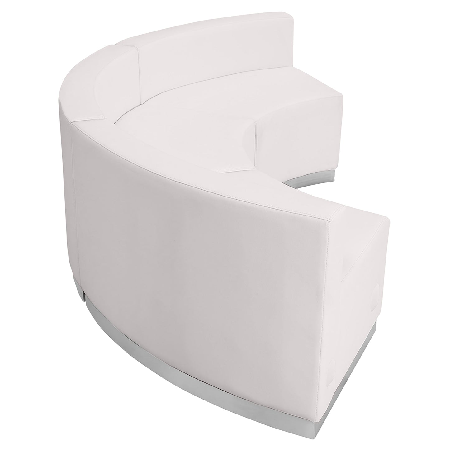 White Leather Recep Set, 3 PC ZB-803-740-SET-WH-GG