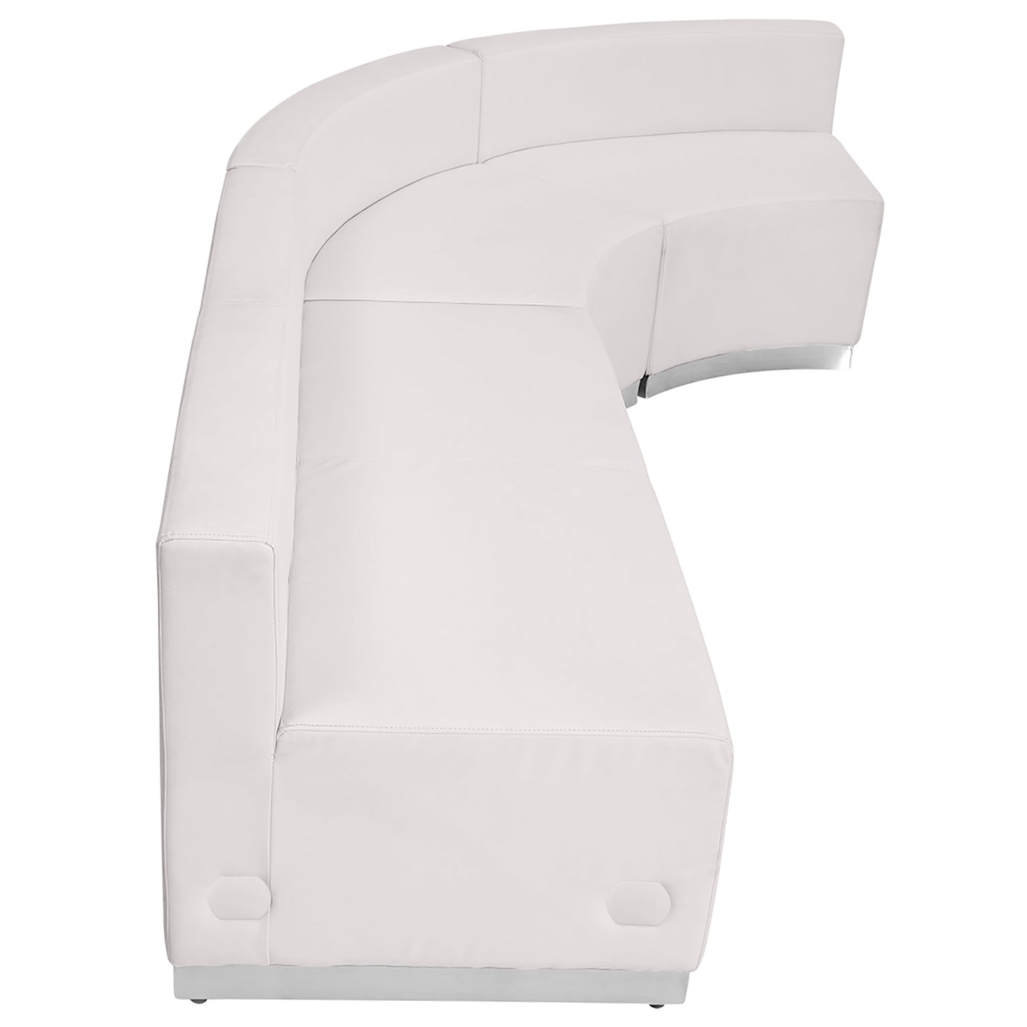 White Leather Recep Set, 3 PC ZB-803-750-SET-WH-GG