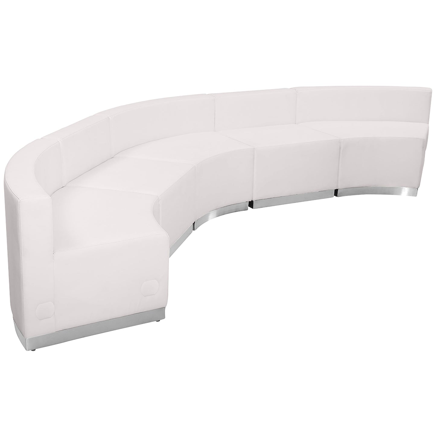 White Leather Recep Set, 5 PC ZB-803-820-SET-WH-GG