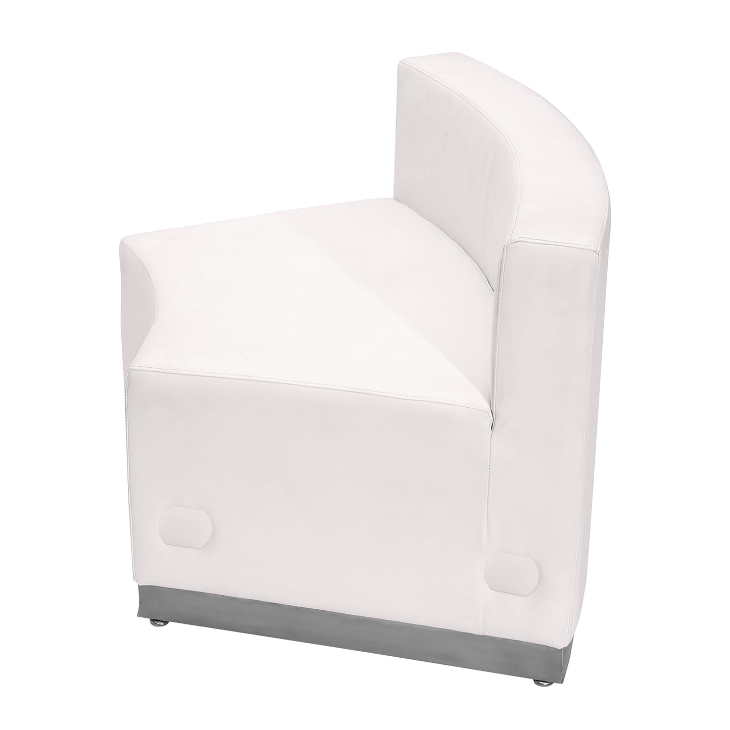 White Concave Leather Chair ZB-803-INSEAT-WH-GG