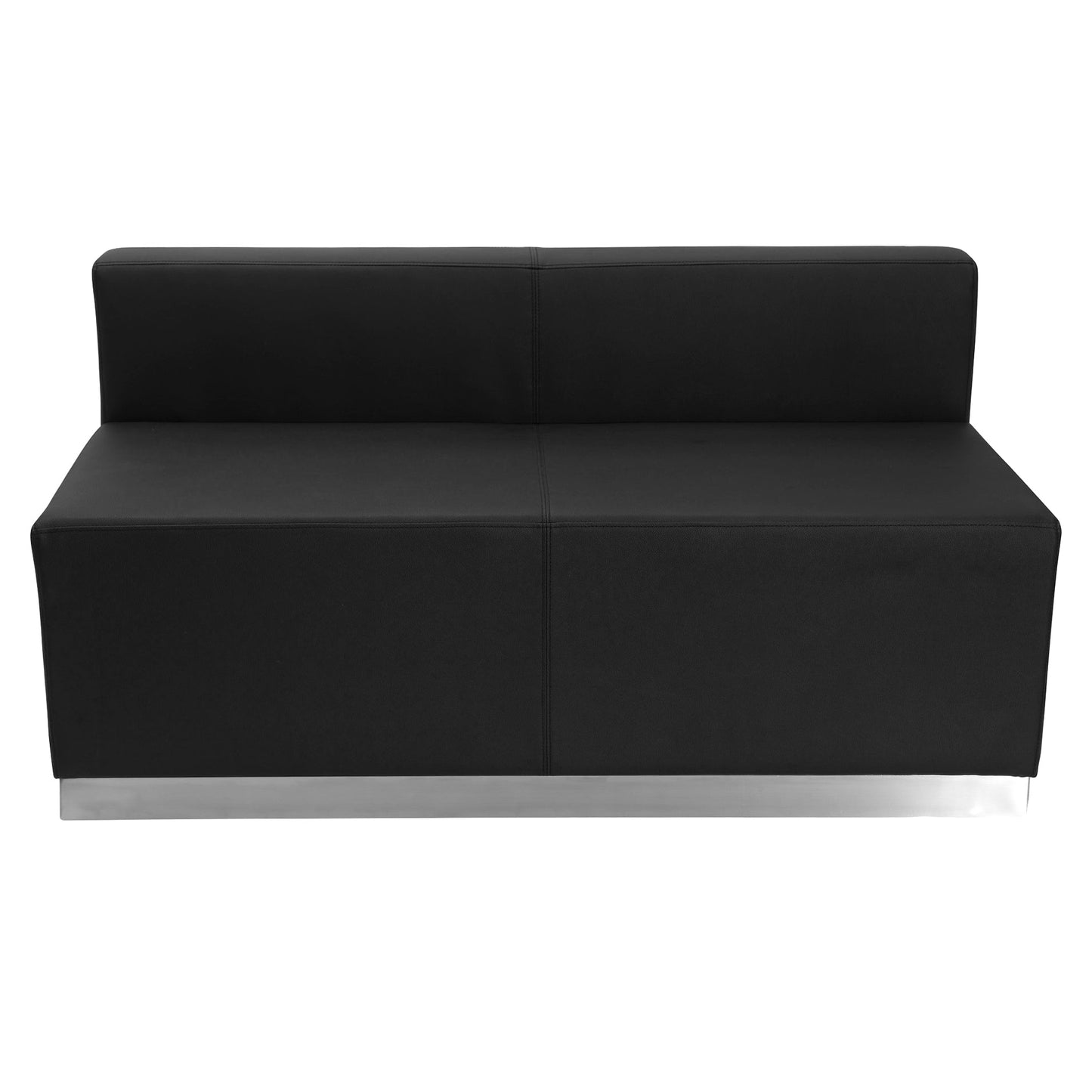 Black Leather Loveseat ZB-803-LS-BK-GG