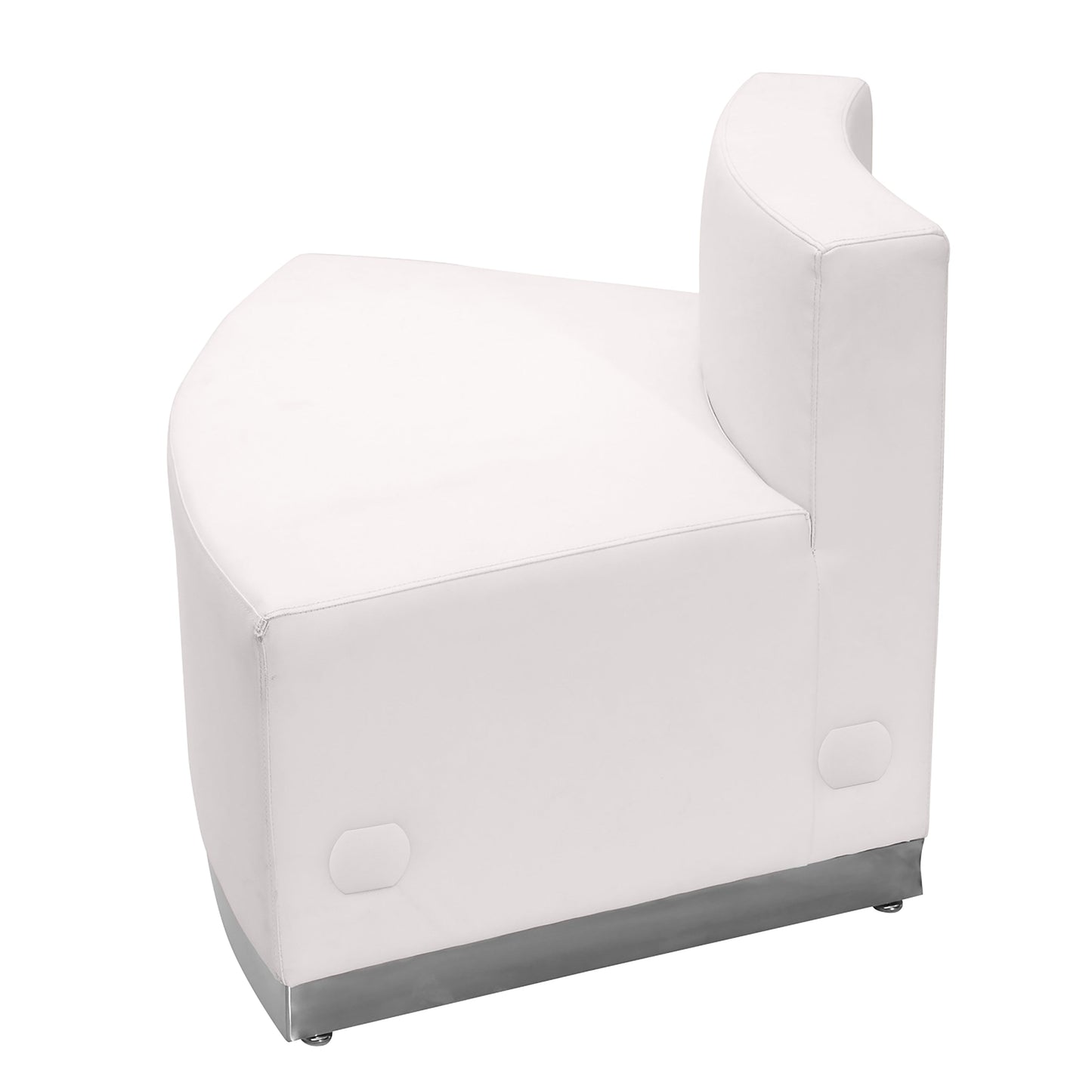 White Convex Leather Chair ZB-803-OUTSEAT-WH-GG