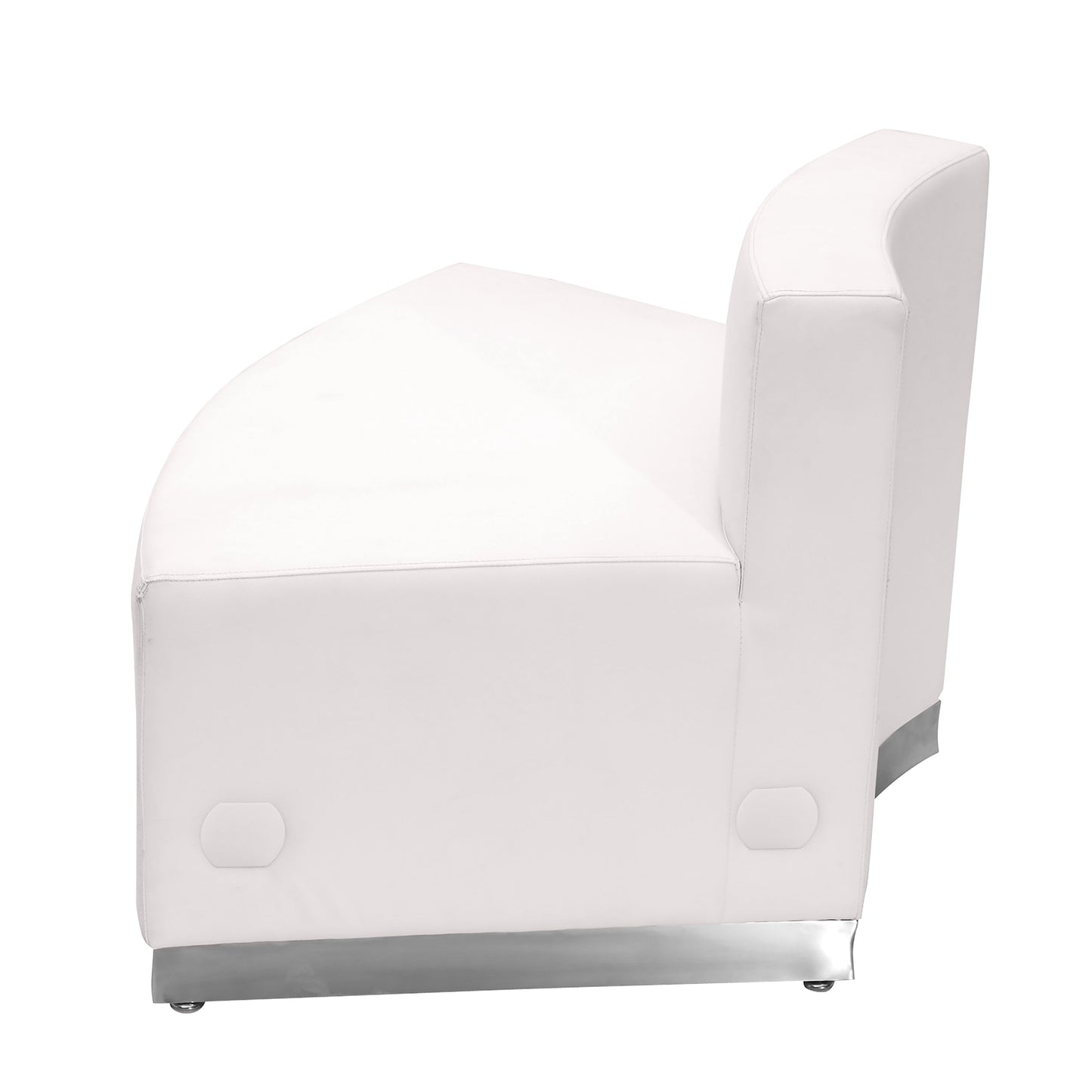 White Convex Leather Chair ZB-803-OUTSEAT-WH-GG