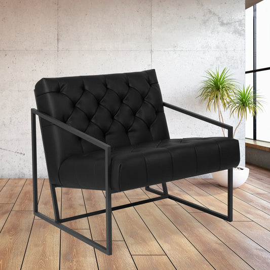 Black Leather Chair ZB-8522-BK-GG