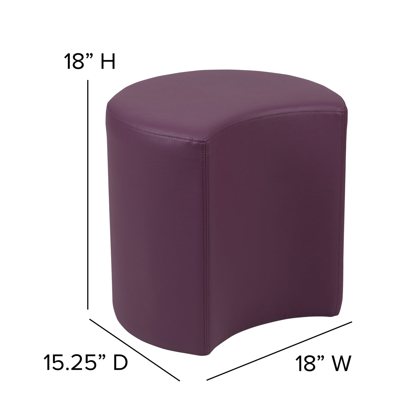 18" Soft Seating Moon-Purple ZB-FT-045C-18-PURPLE-GG