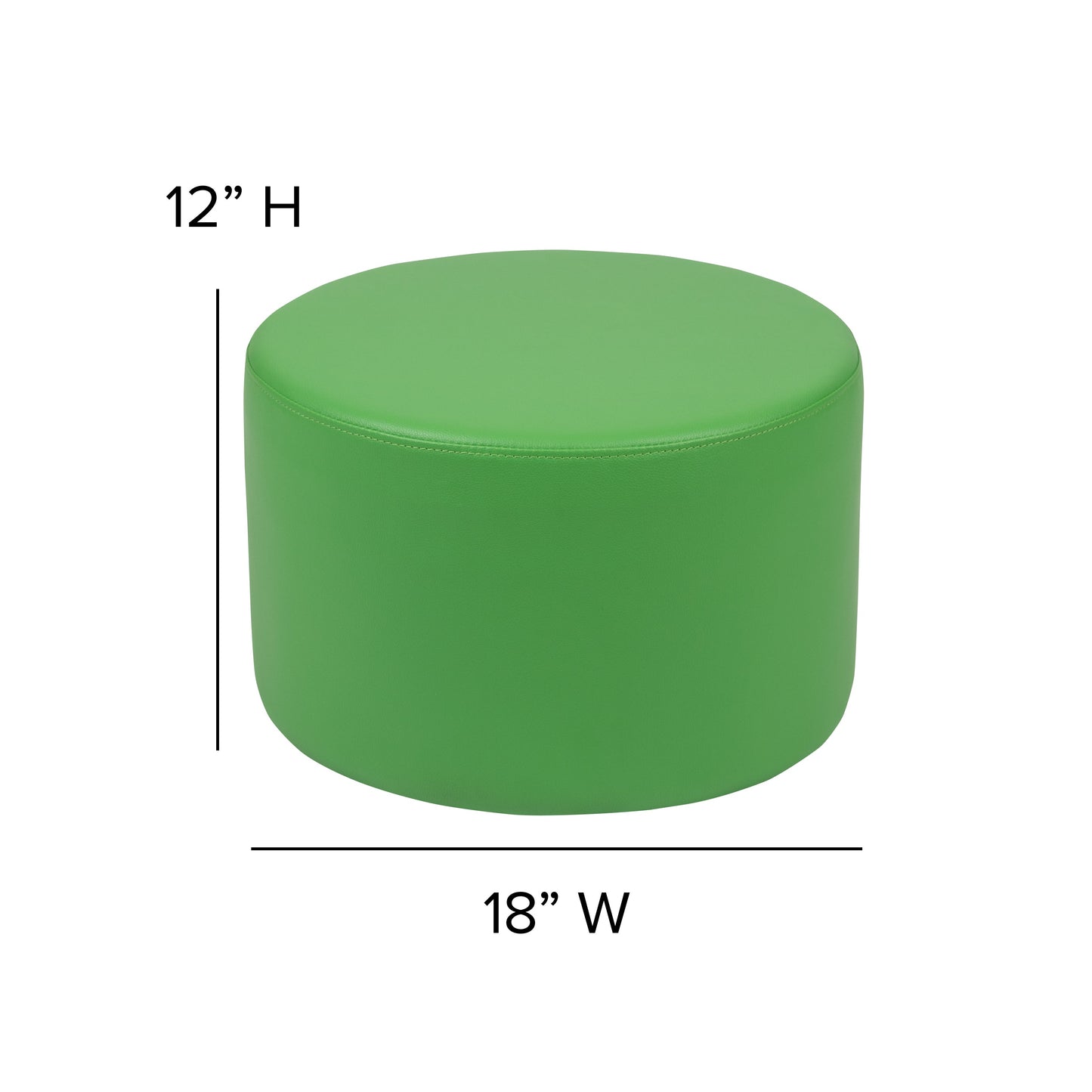 12" Soft Seating Circle-Green ZB-FT-045R-12-GREEN-GG