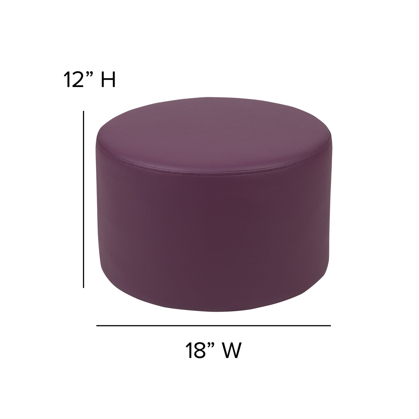 12" Soft Seating Circle-Purple ZB-FT-045R-12-PURPLE-GG