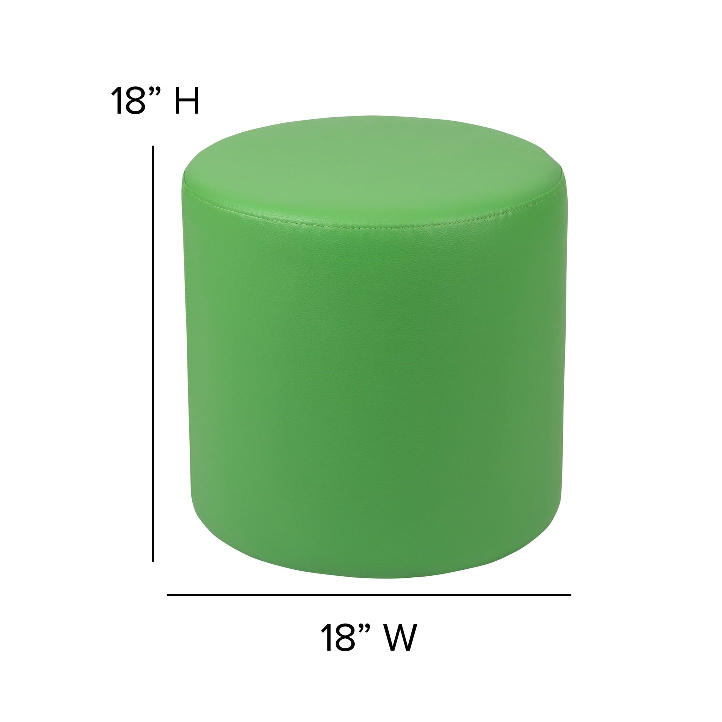 18" Soft Seating Circle-Green ZB-FT-045R-18-GREEN-GG