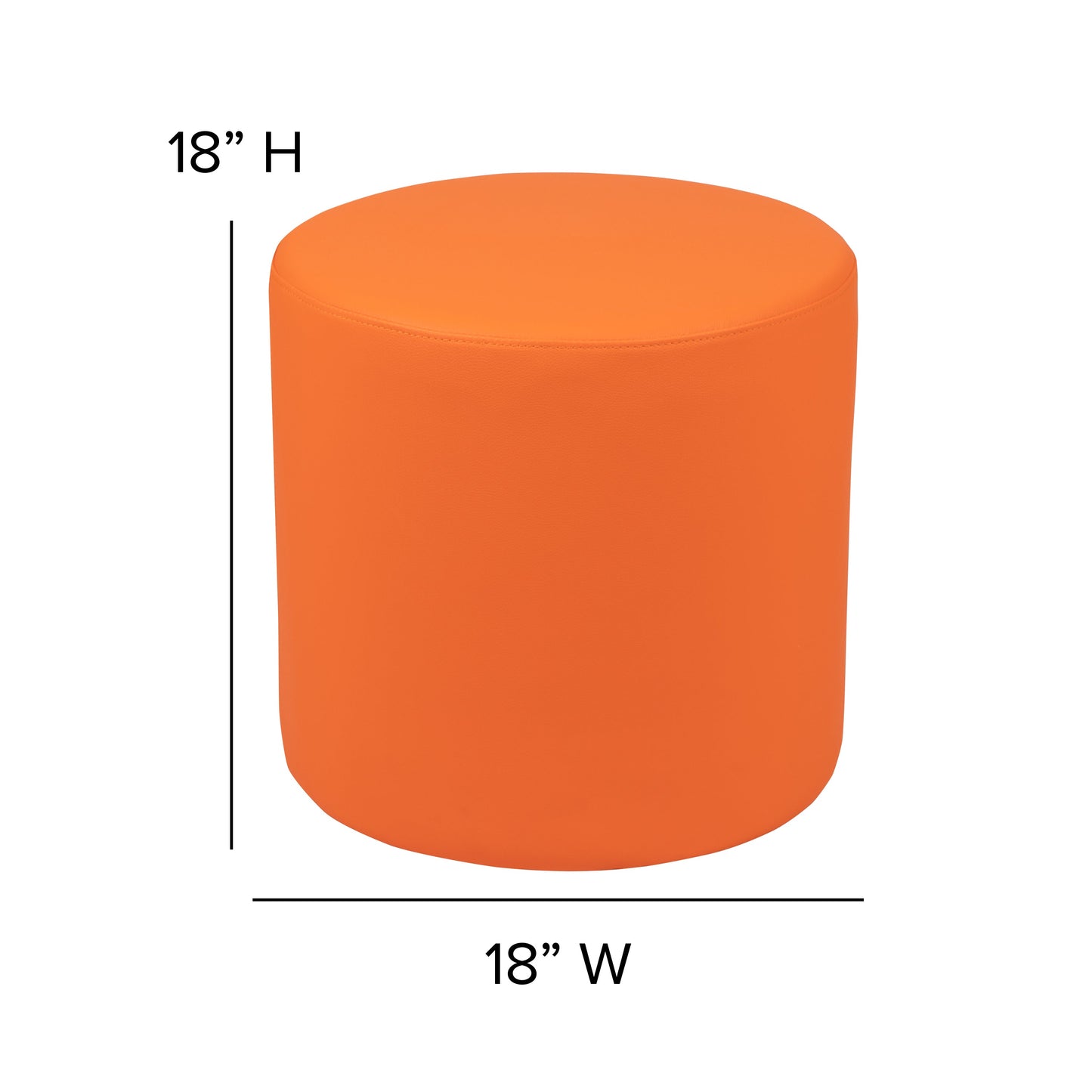 18" Soft Seating Circle-Orange ZB-FT-045R-18-ORANGE-GG