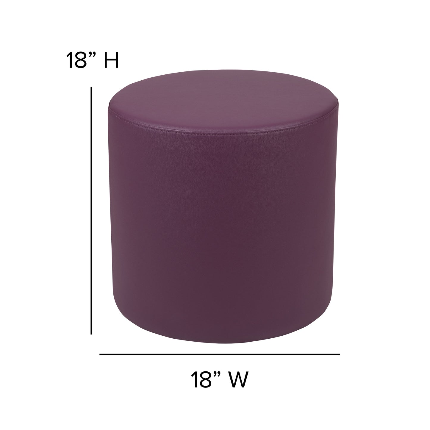 18" Soft Seating Circle-Purple ZB-FT-045R-18-PURPLE-GG