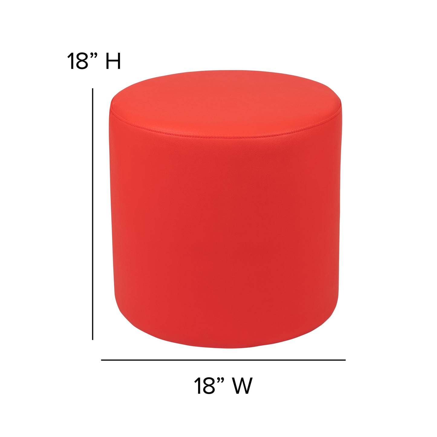 18" Soft Seating Circle-Red ZB-FT-045R-18-RED-GG