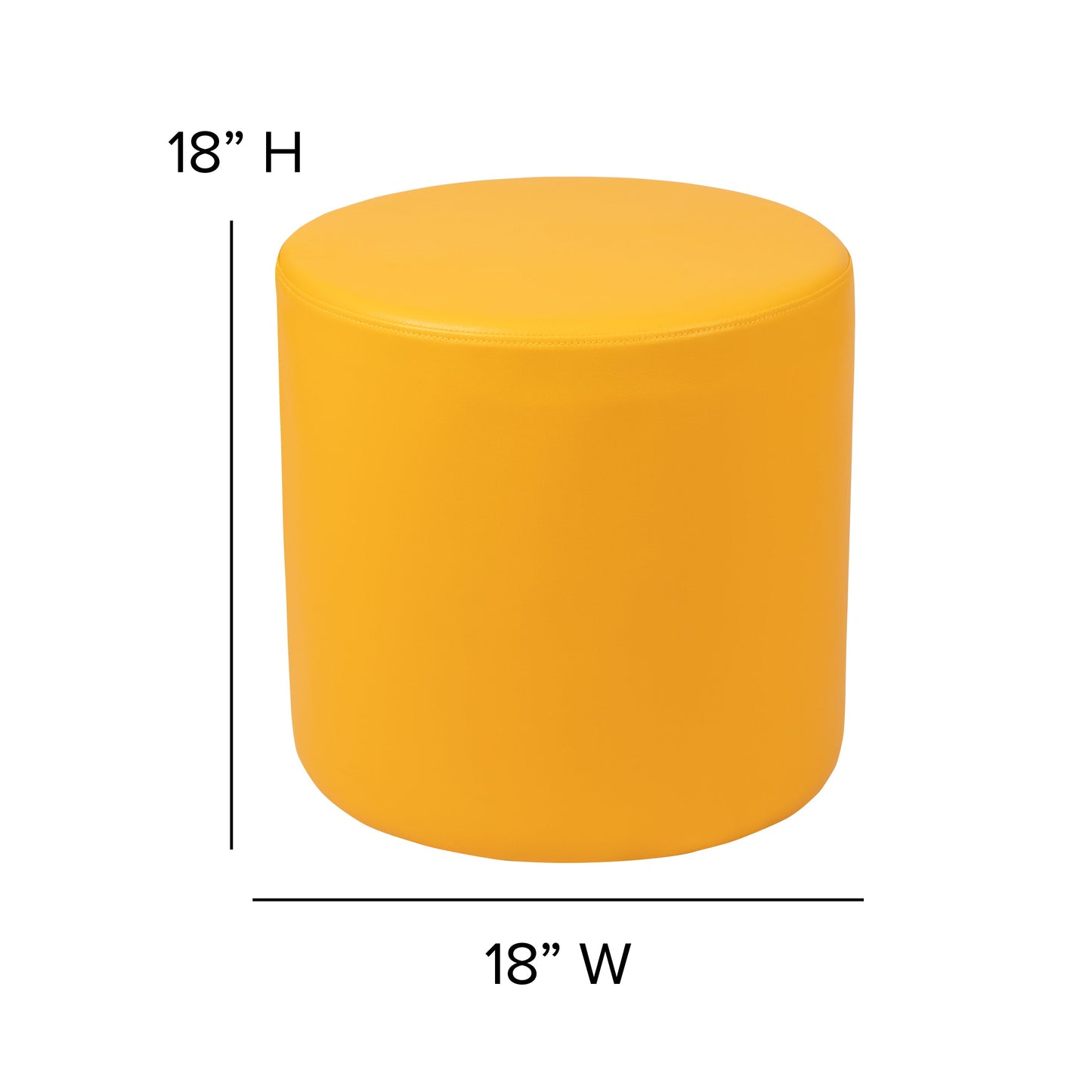 18" Soft Seating Circle-Yellow ZB-FT-045R-18-YELLOW-GG