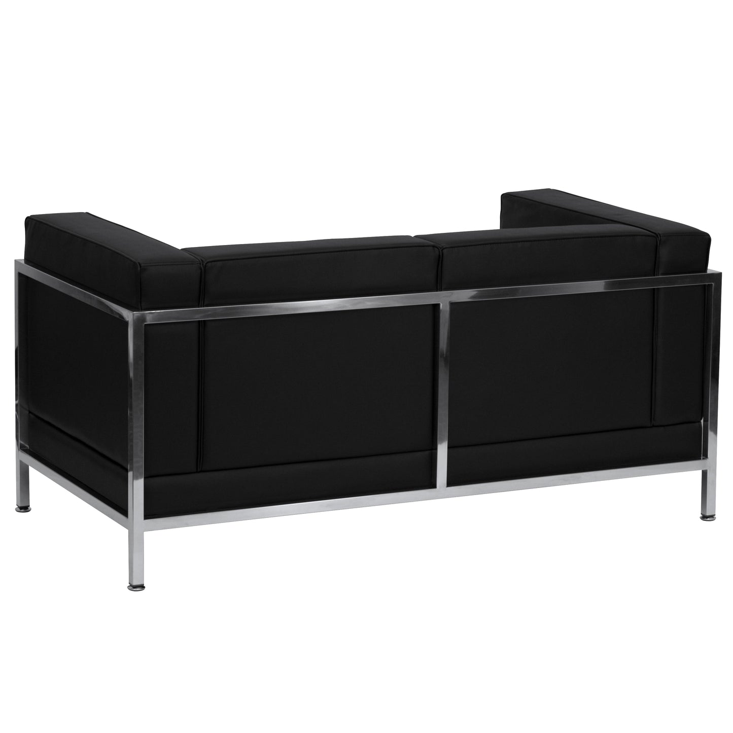 Black Leather Loveseat ZB-IMAG-LS-GG