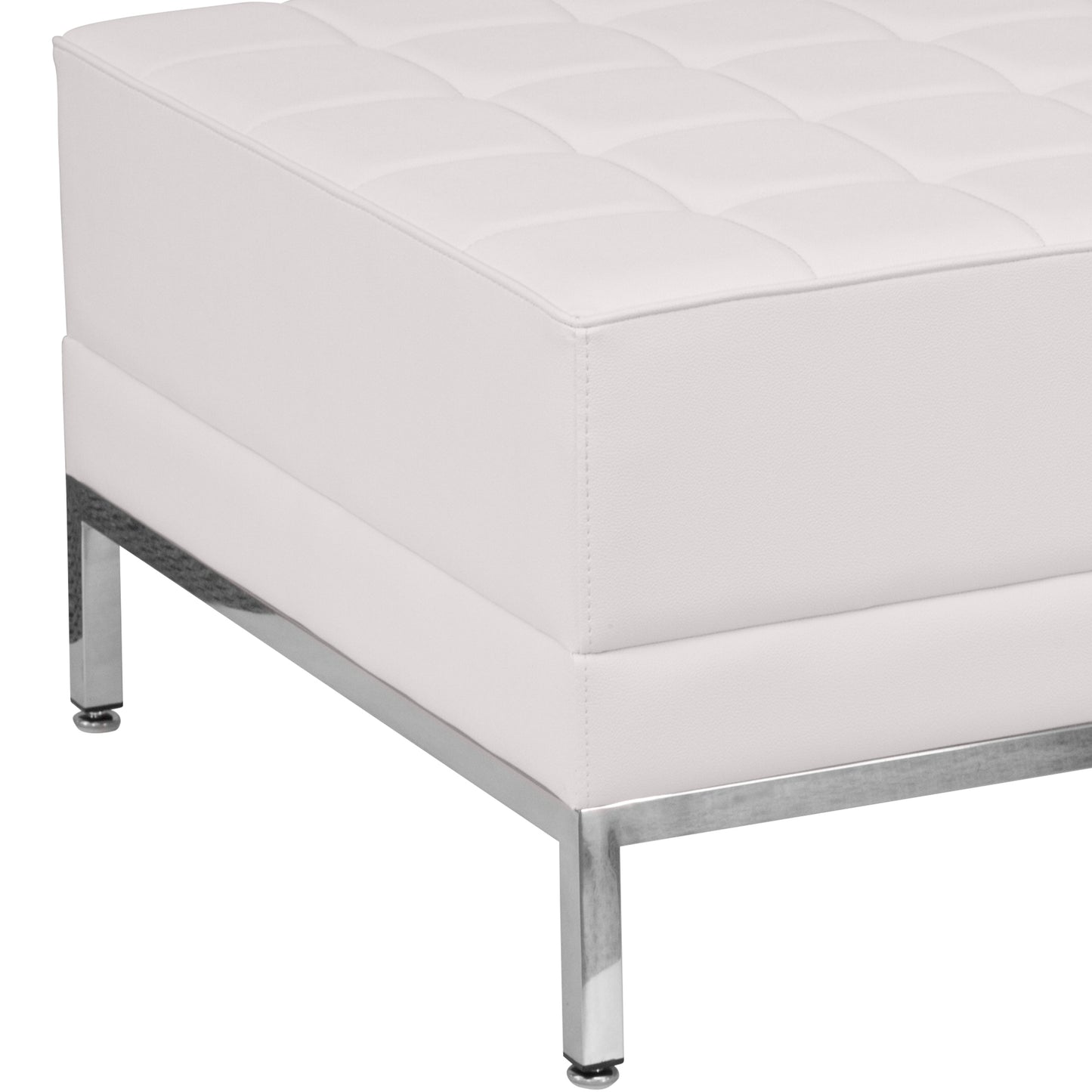 White Leather Ottoman ZB-IMAG-OTTOMAN-WH-GG