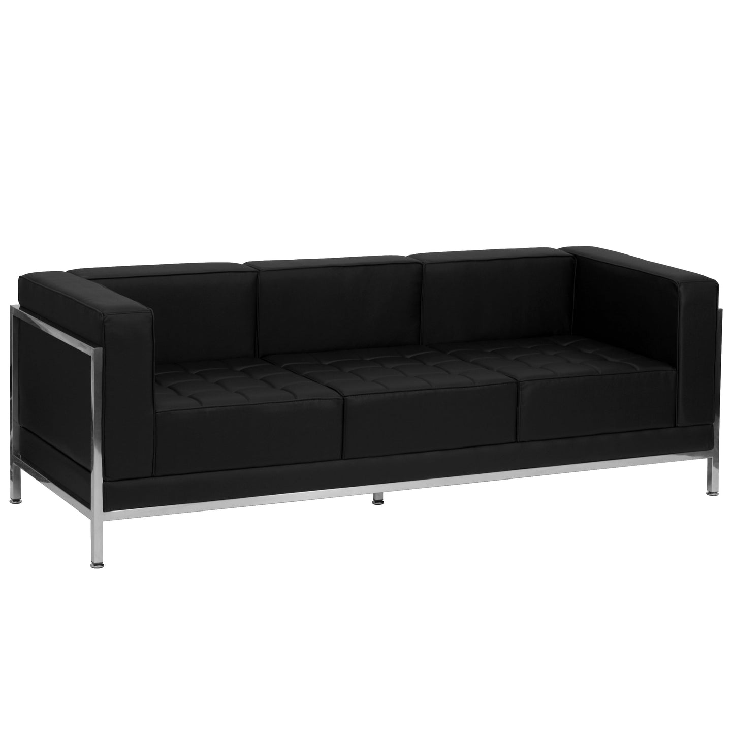 Black Leather Sofa ZB-IMAG-SOFA-GG