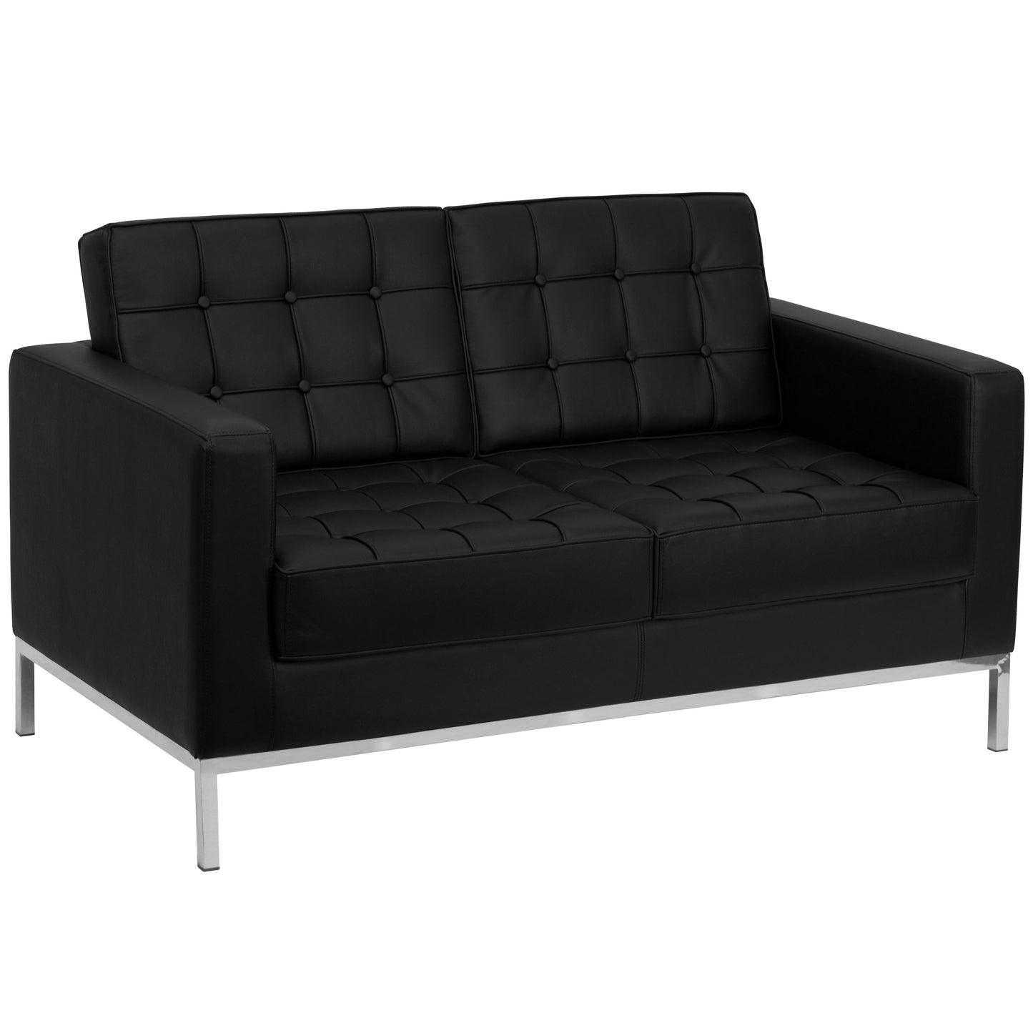 Black Leather Loveseat ZB-LACEY-831-2-LS-BK-GG