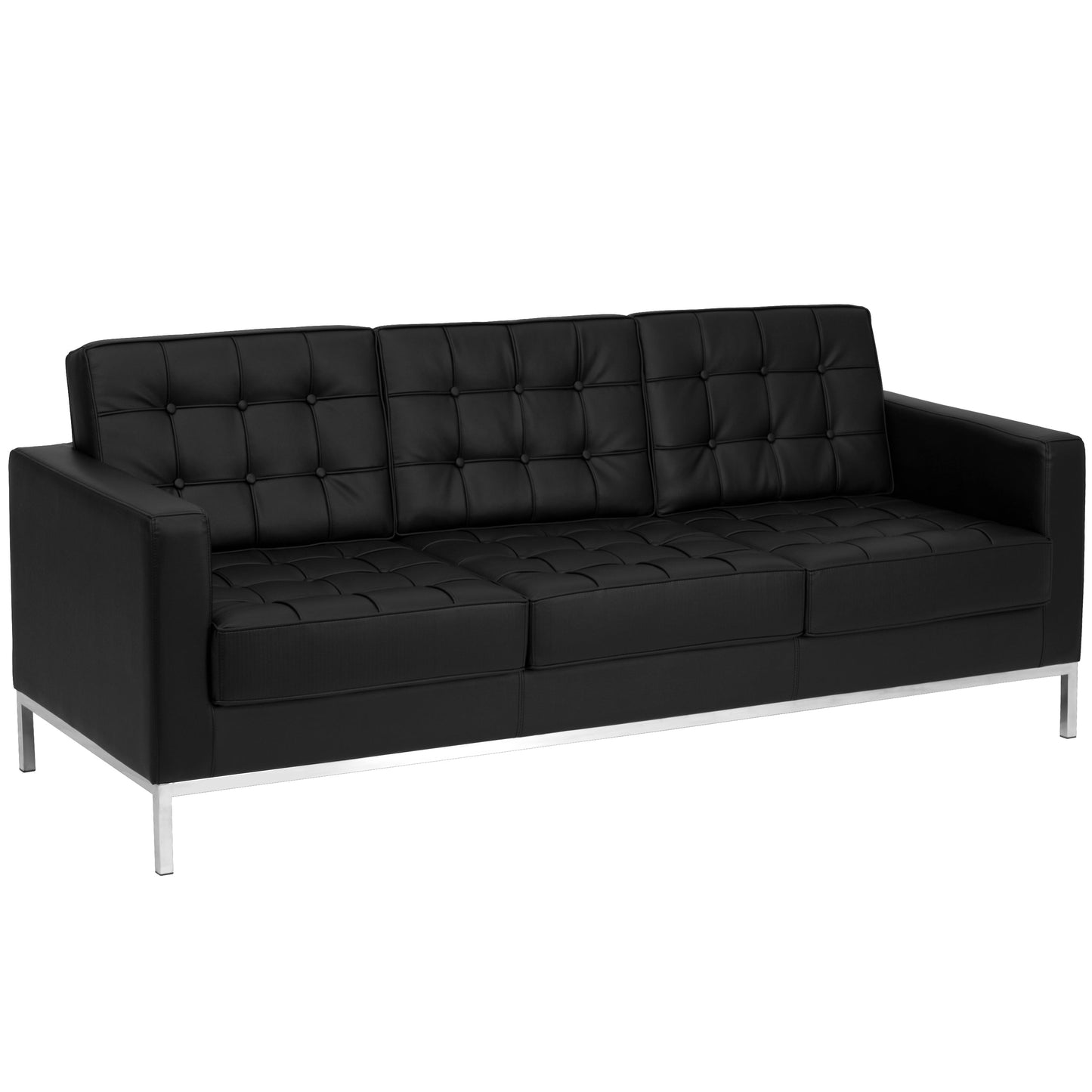 Black Leather Sofa ZB-LACEY-831-2-SOFA-BK-GG