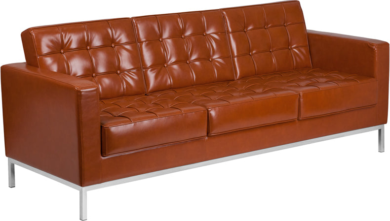 Cognac Leather Sofa ZB-LACEY-831-2-SOFA-COG-GG