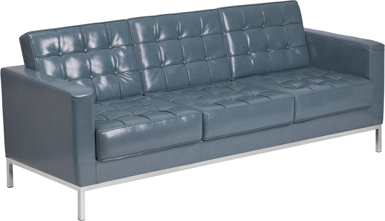 Gray Leather Sofa ZB-LACEY-831-2-SOFA-GY-GG