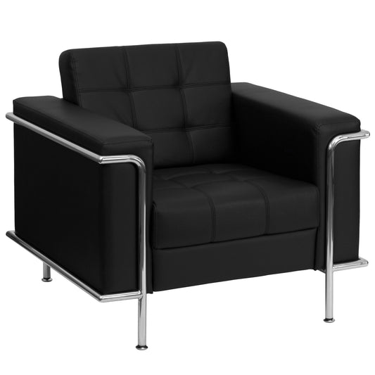 Black Leather Chair ZB-LESLEY-8090-CHAIR-BK-GG