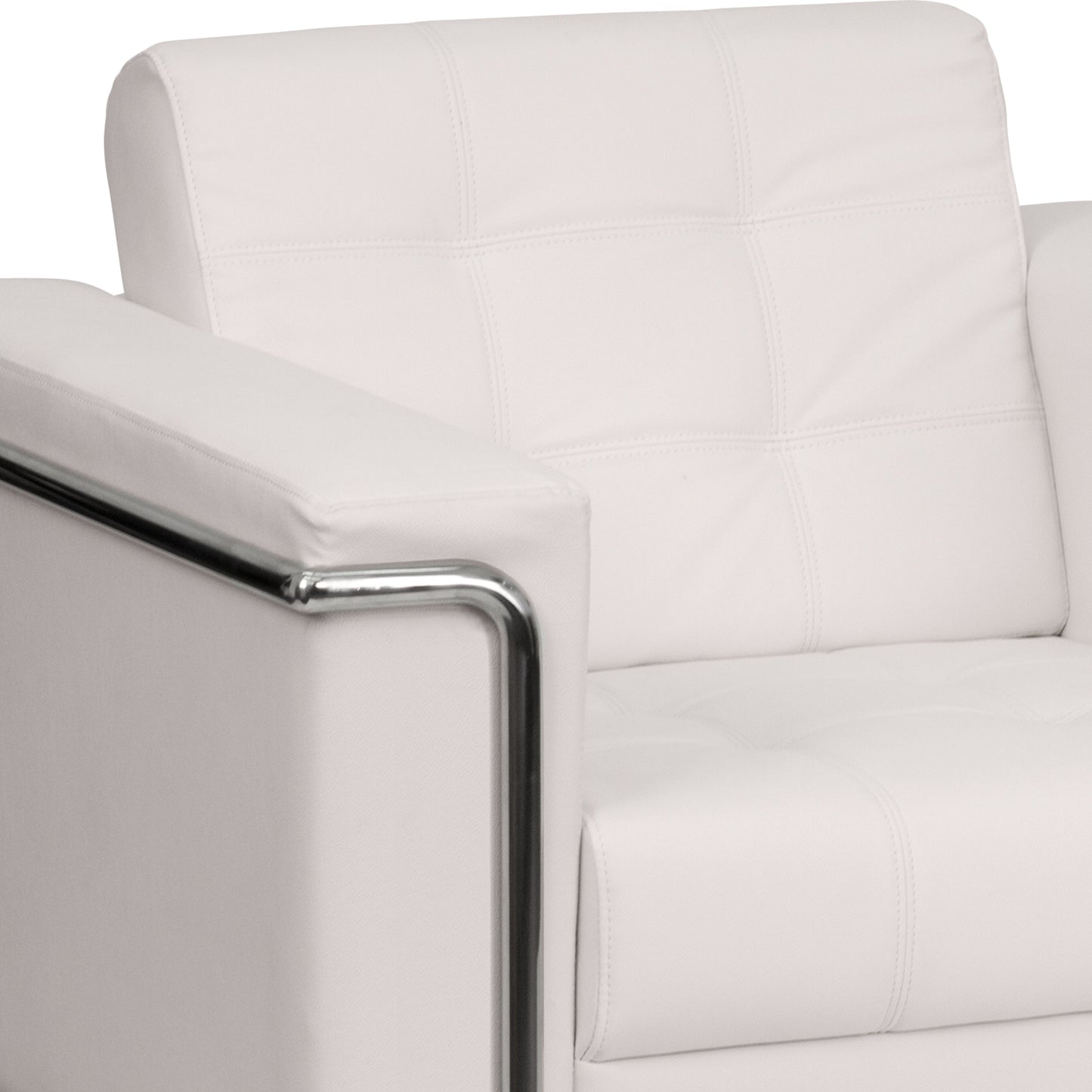 White Leather Chair ZB-LESLEY-8090-CHAIR-WH-GG