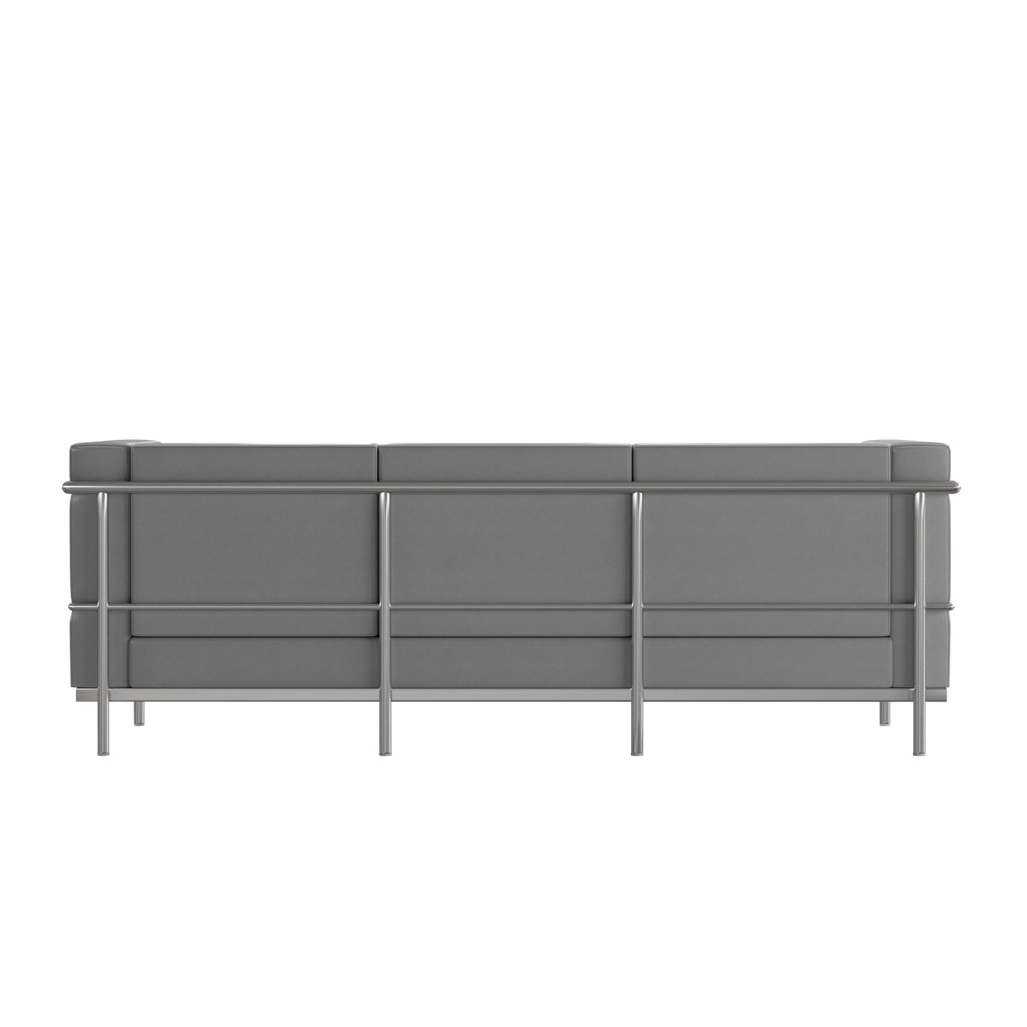 Gray Leather Sofa ZB-REGAL-810-3-SOFA-GY-GG