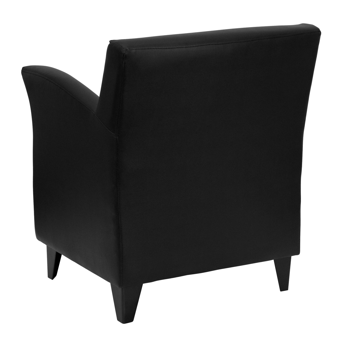 Black Leather Guest Chair ZB-ROMAN-BLACK-GG