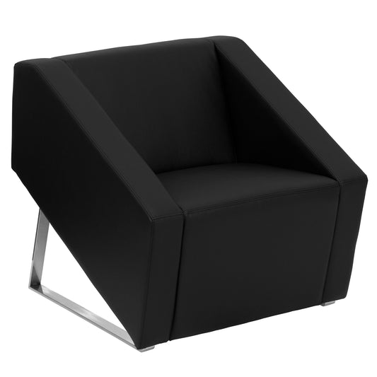 Black Leather Guest Chair ZB-SMART-BLACK-GG