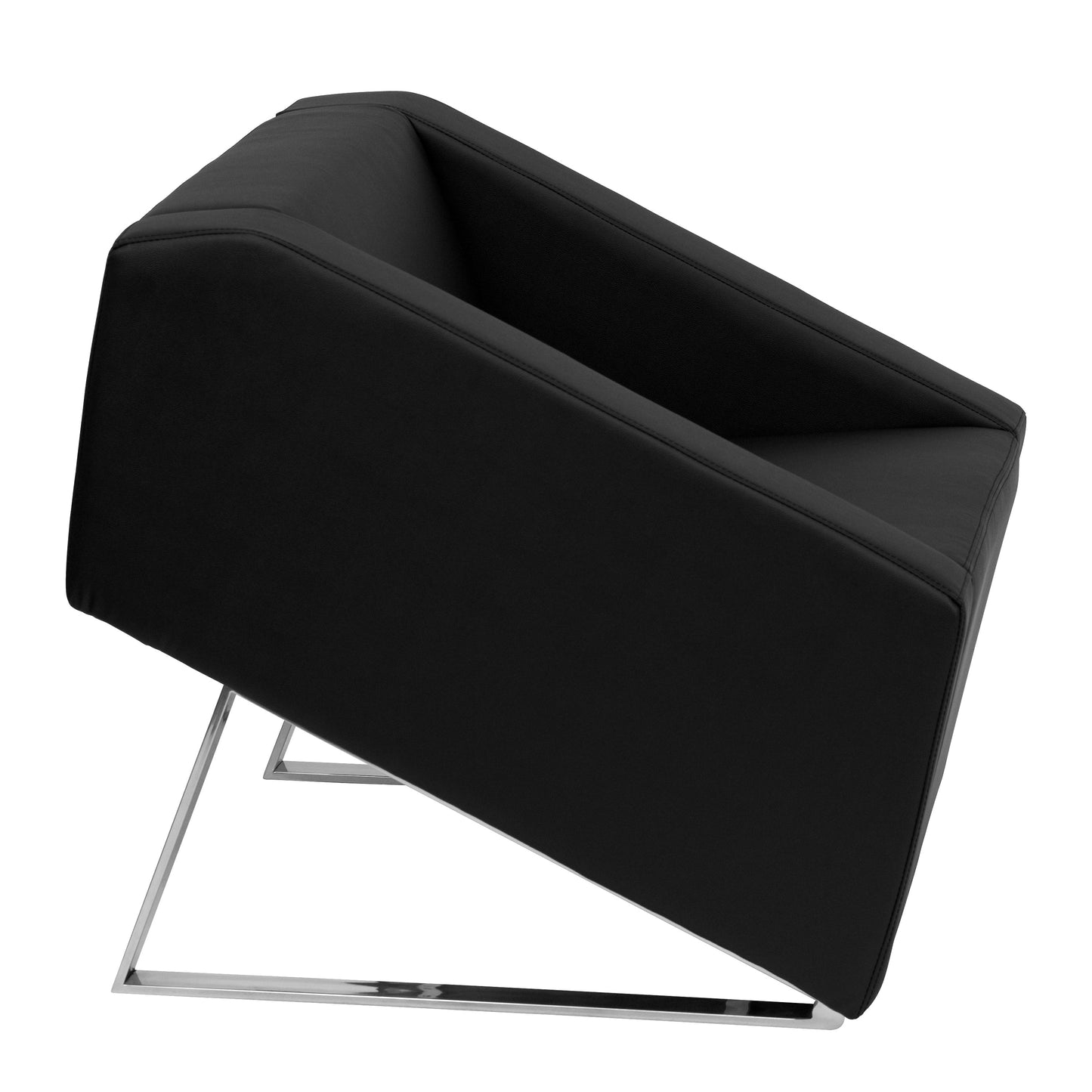 Black Leather Guest Chair ZB-SMART-BLACK-GG