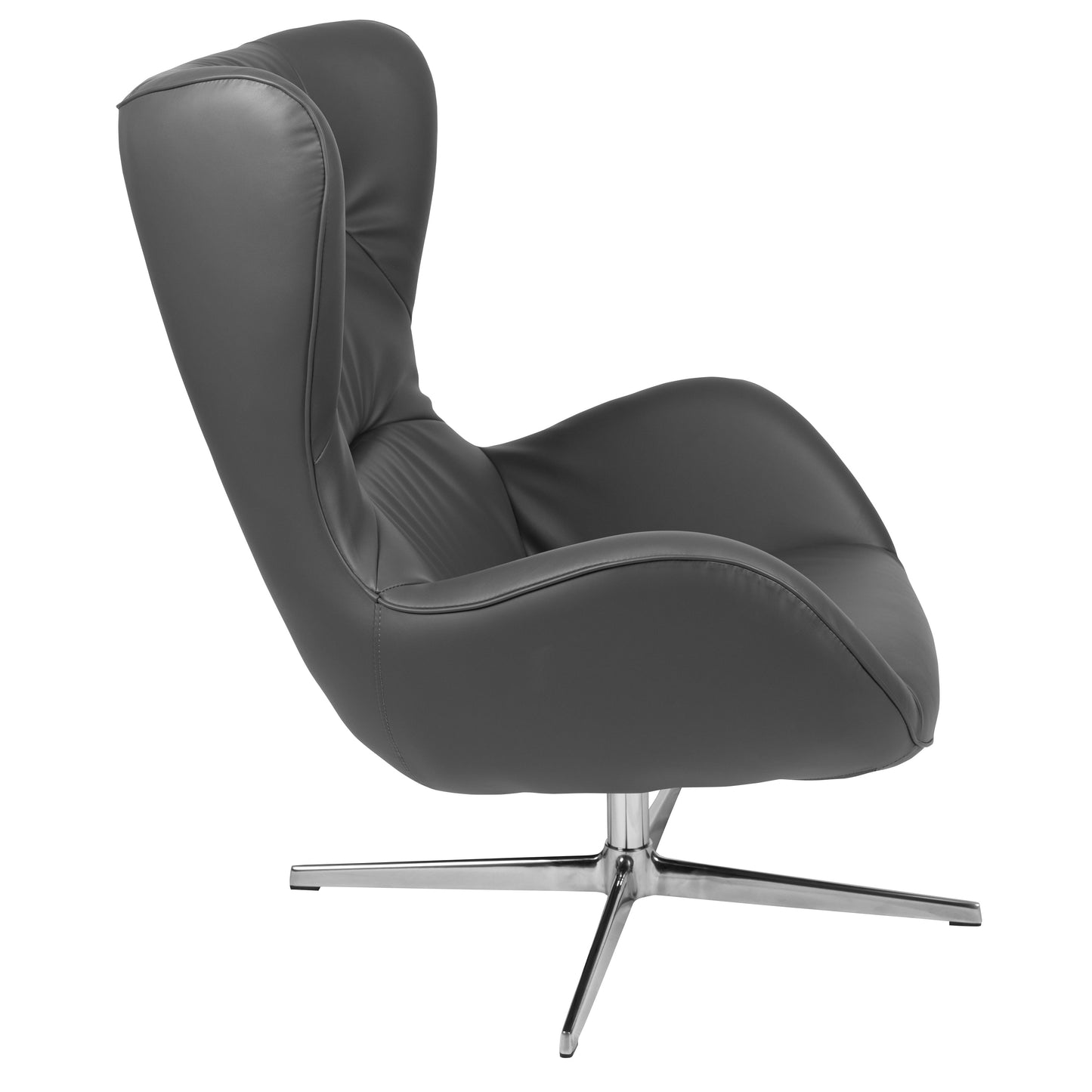 Gray LeatherSoft Swivel Chair ZB-WING-GY-LEA-GG