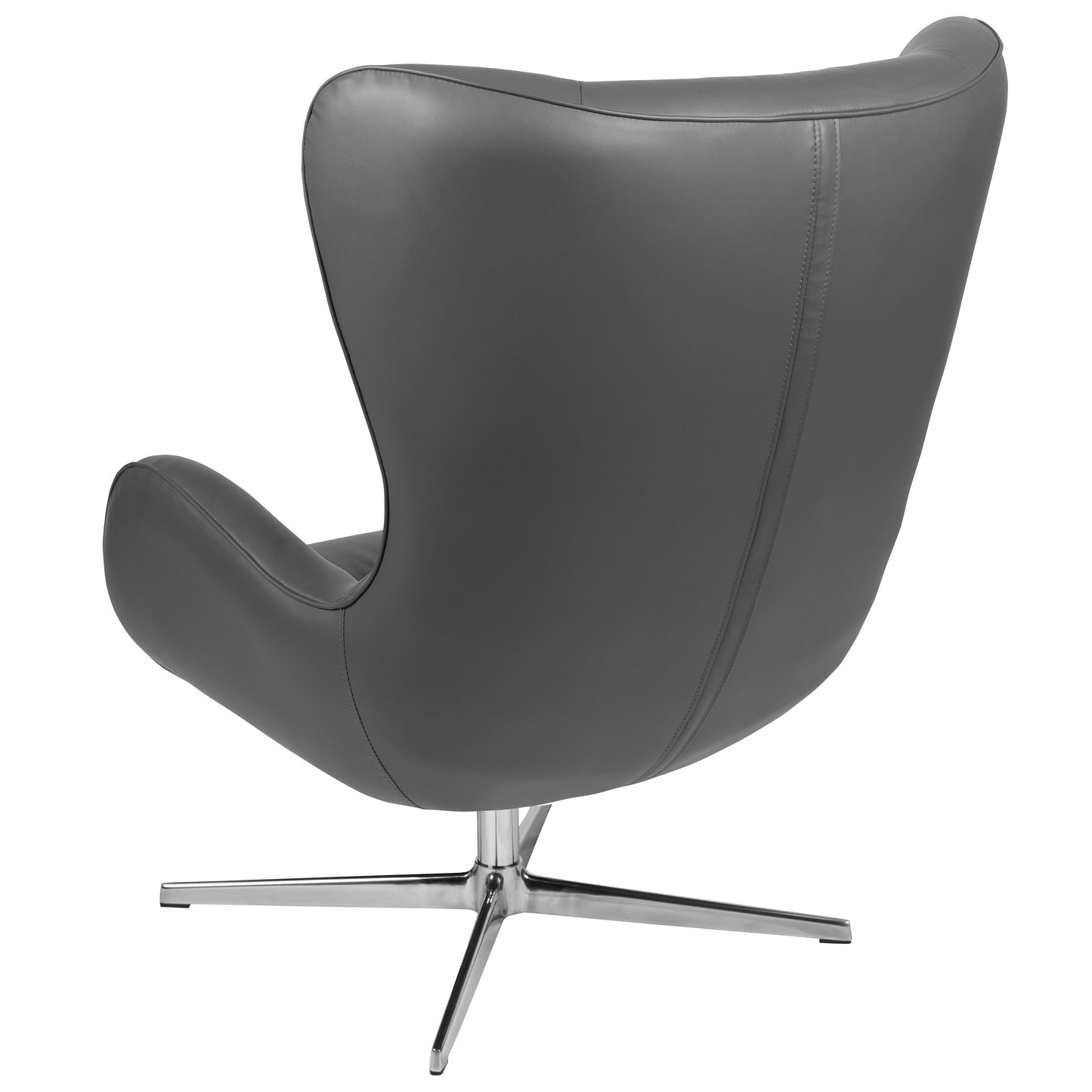 Gray LeatherSoft Swivel Chair ZB-WING-GY-LEA-GG