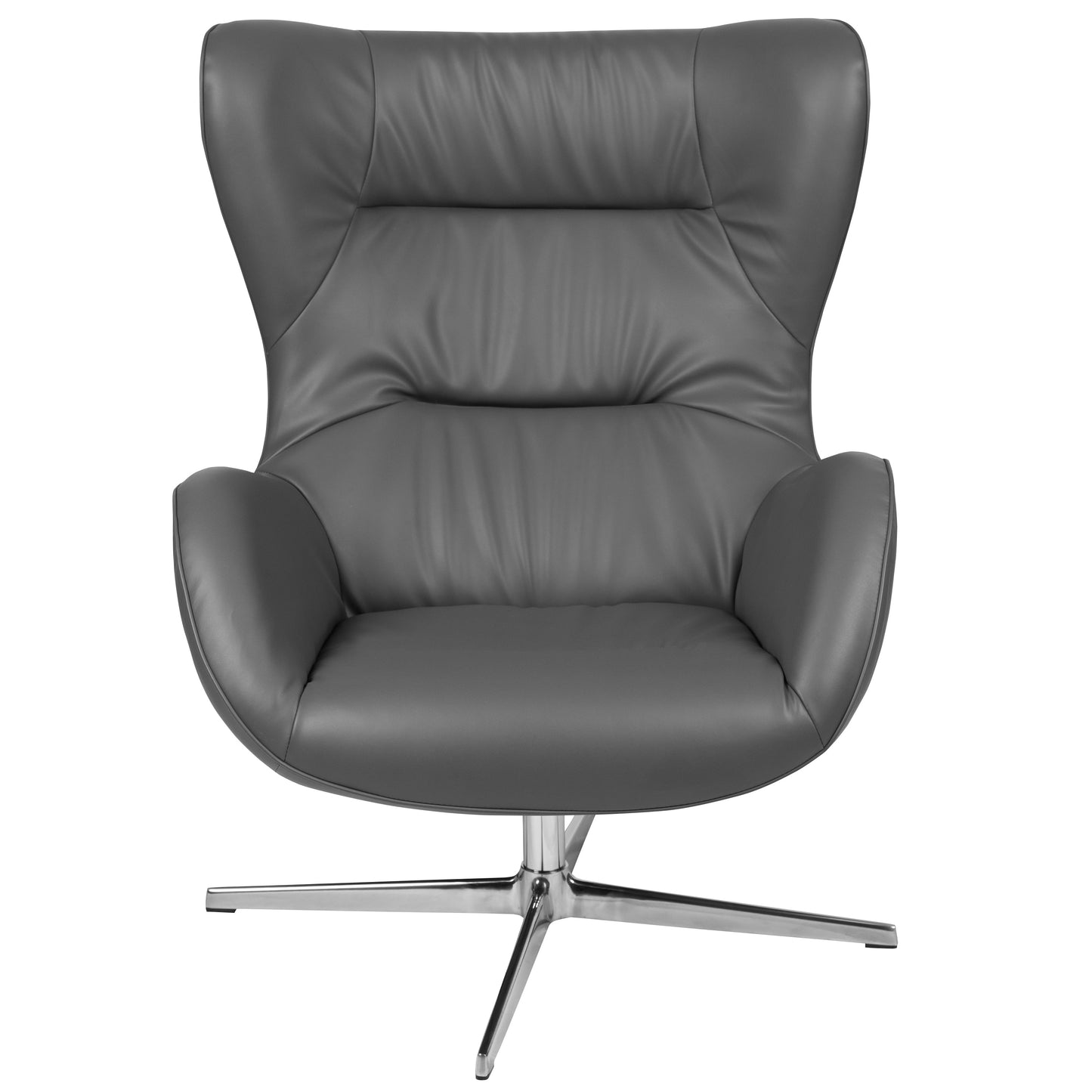 Gray LeatherSoft Swivel Chair ZB-WING-GY-LEA-GG