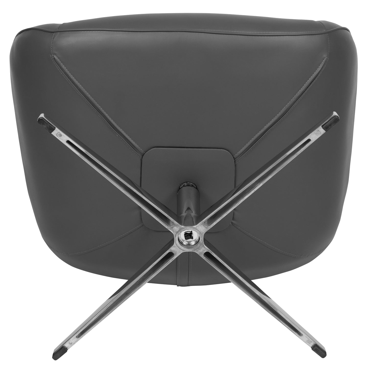 Gray LeatherSoft Swivel Chair ZB-WING-GY-LEA-GG