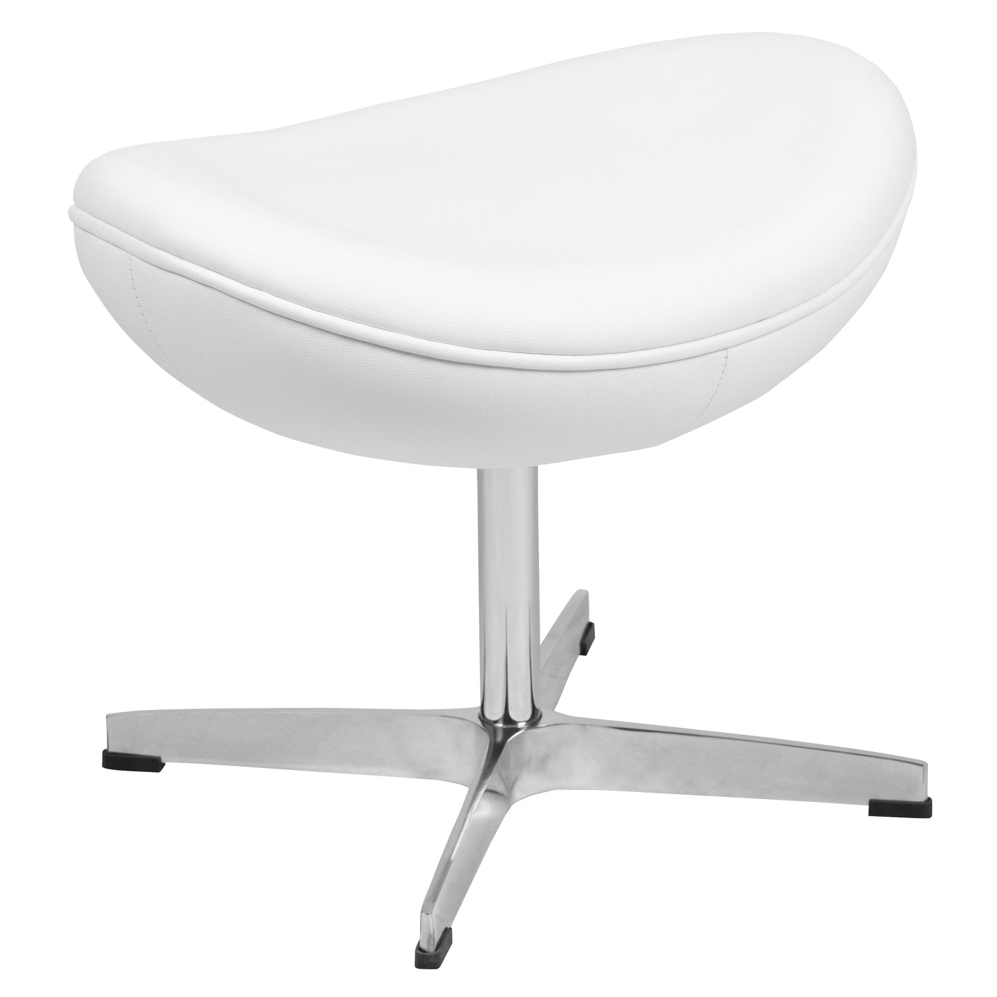 White Leather Saddle Ottoman ZB-WING-WH-OTT-LEA-GG