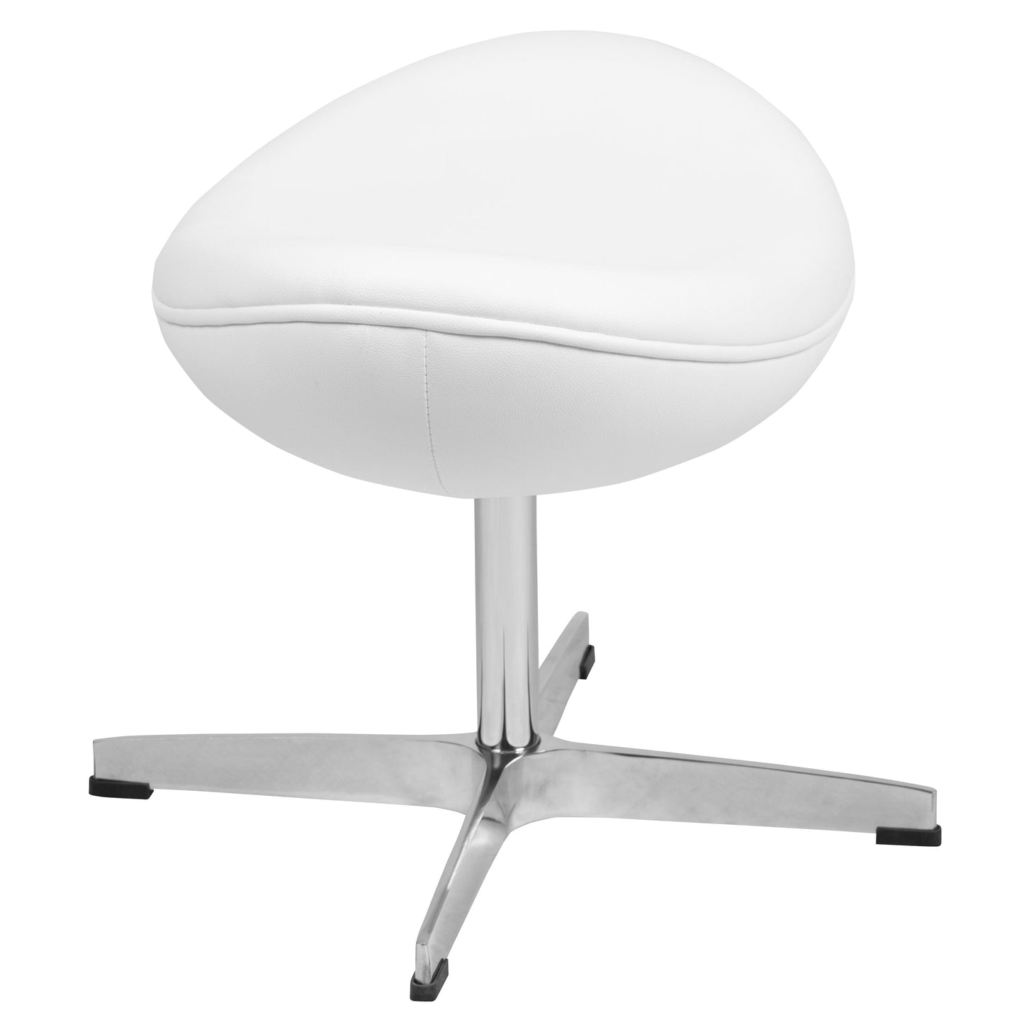 White Leather Saddle Ottoman ZB-WING-WH-OTT-LEA-GG