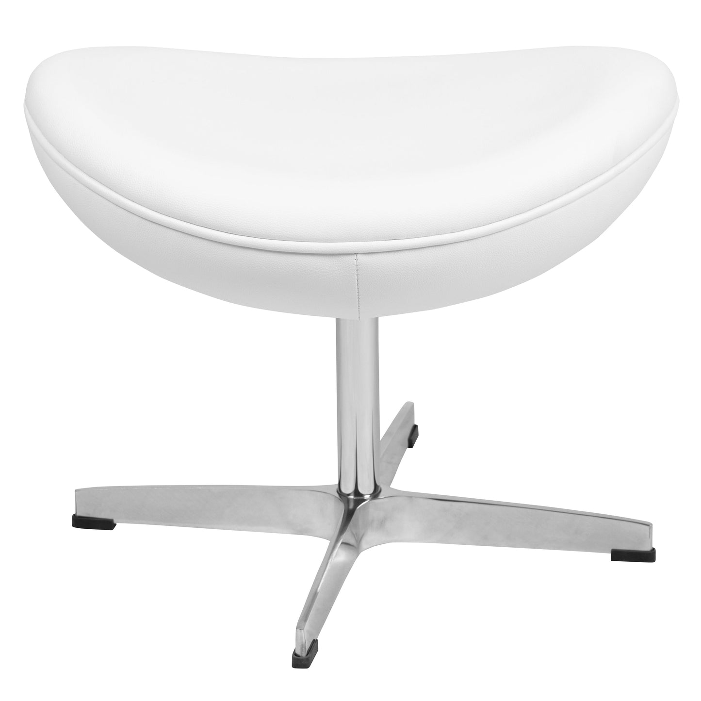 White Leather Saddle Ottoman ZB-WING-WH-OTT-LEA-GG