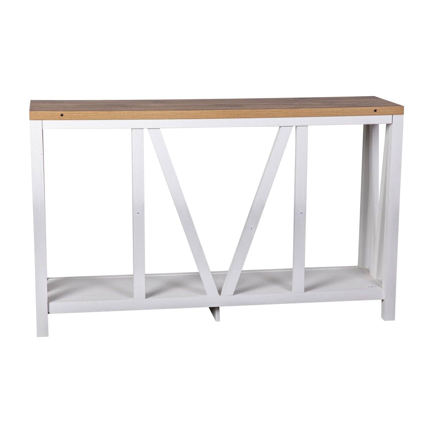 White/Warm Oak Entry Table ZG-034-WH-WOAK-GG