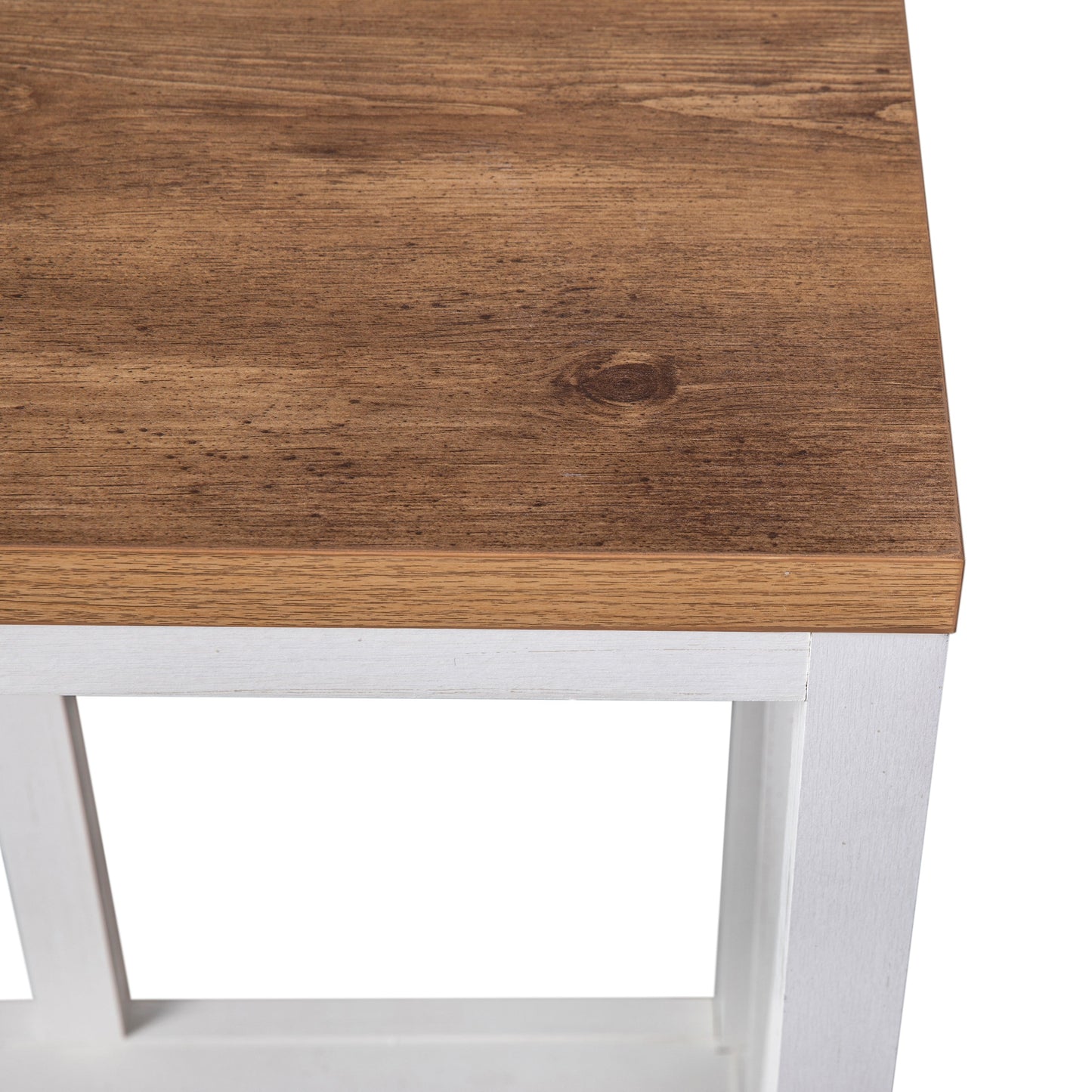 White/Warm Oak Entry Table ZG-034-WH-WOAK-GG