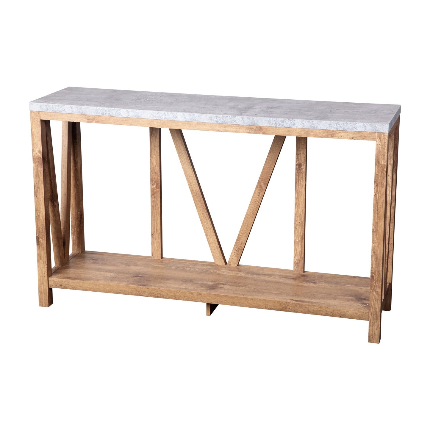 Warm Oak/Concrete Entry Table ZG-034-WOAK-CONC-GG