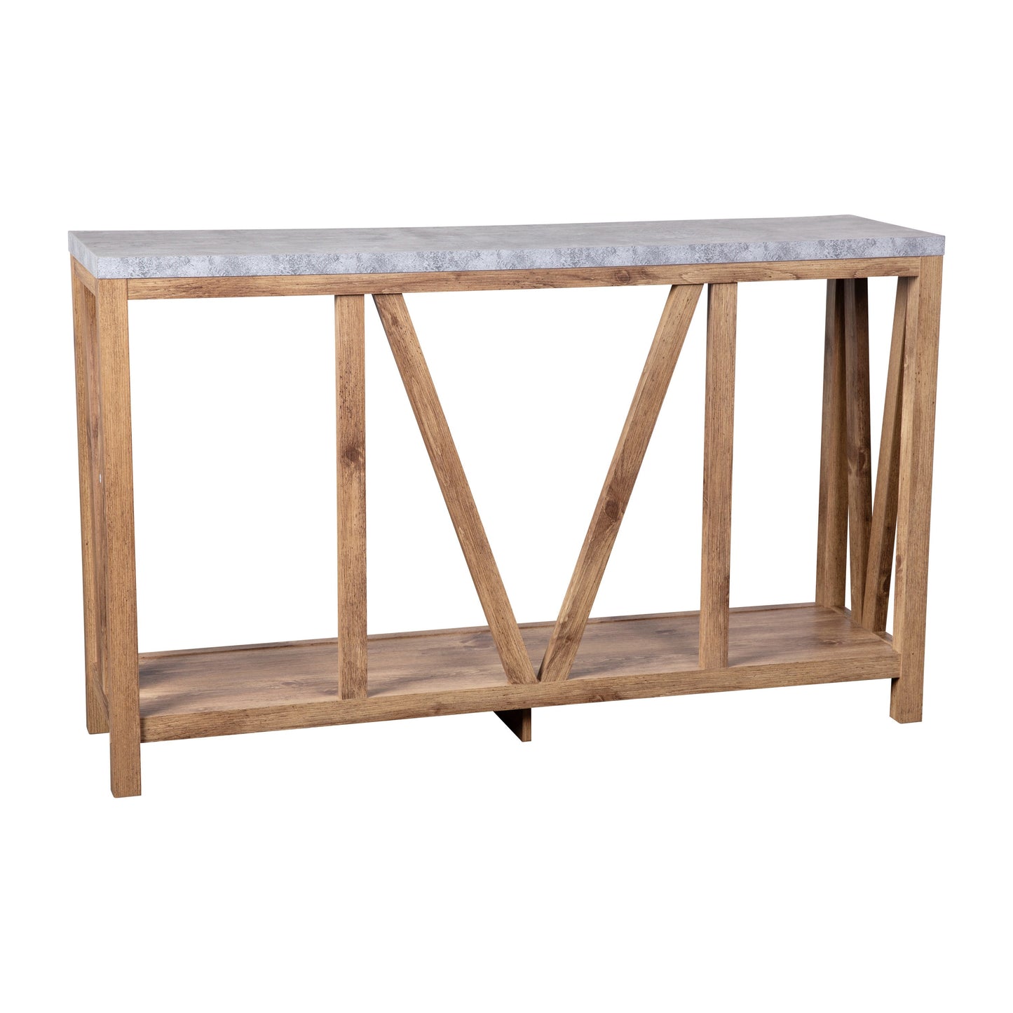 Warm Oak/Concrete Entry Table ZG-034-WOAK-CONC-GG