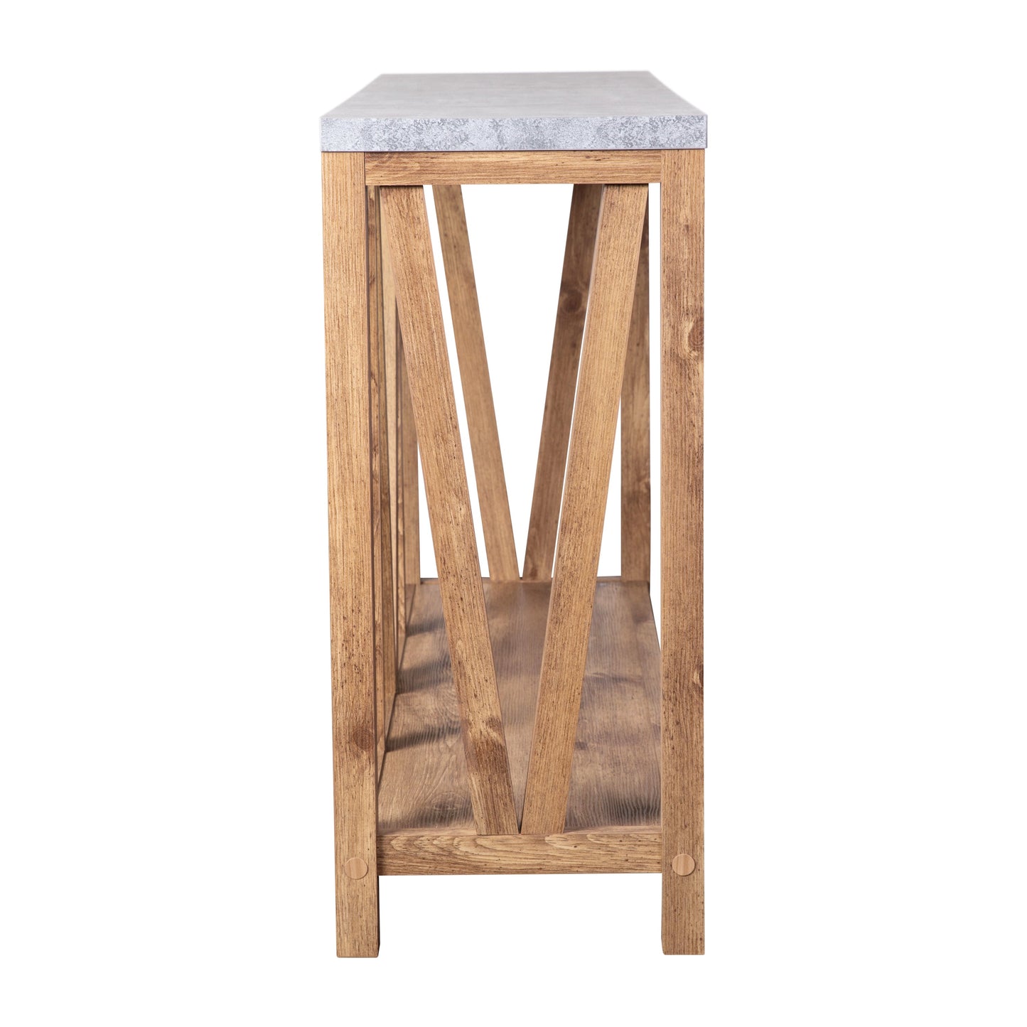 Warm Oak/Concrete Entry Table ZG-034-WOAK-CONC-GG