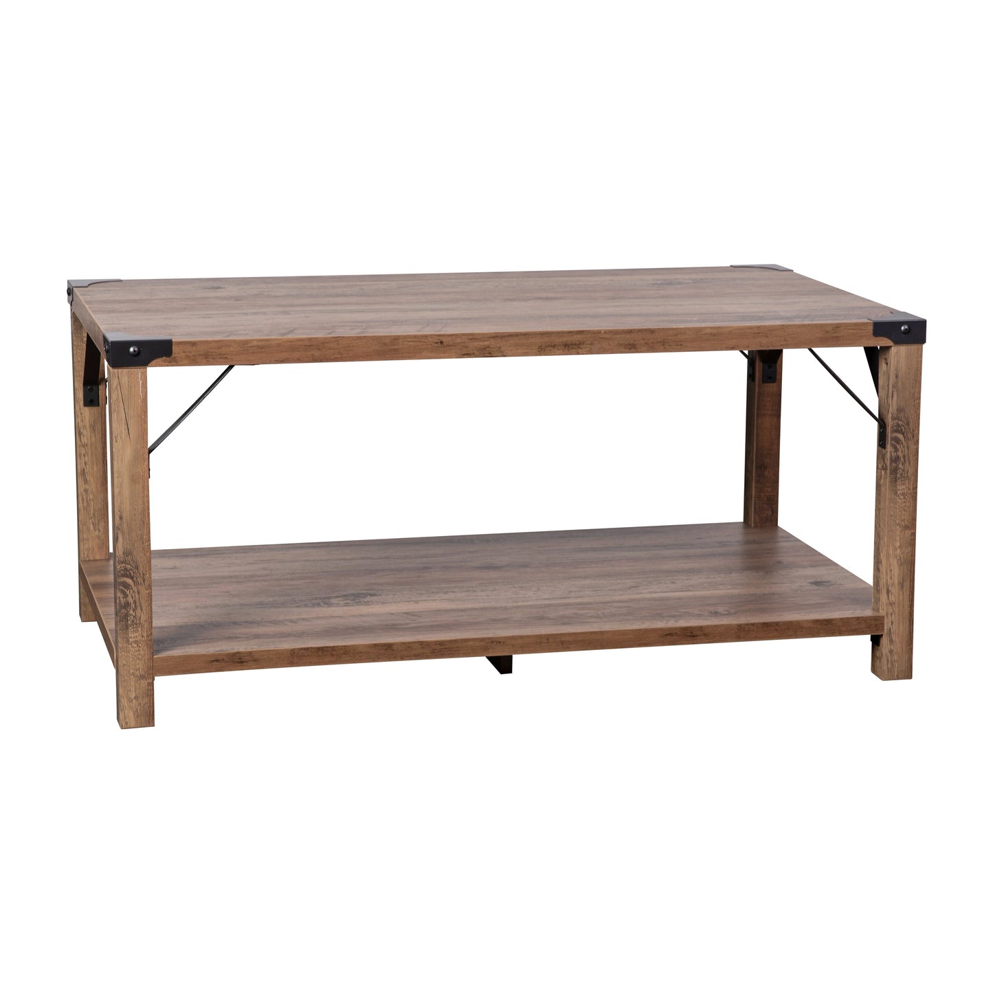 Rustic Oak 2 Tier Coffee Table ZG-037-OAK-GG